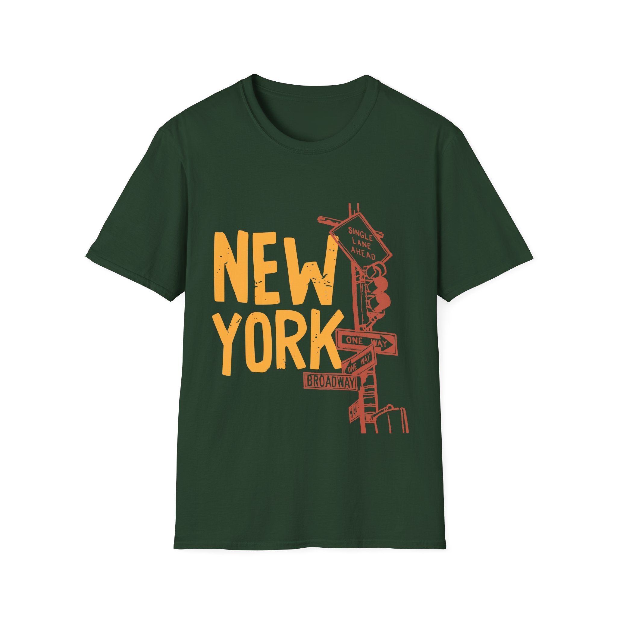 New York Skyline Unisex Softstyle T-Shirt, City Apparel, Travel Shirt, Gift for NYC Lovers, Casual Wear, Summer Fashion