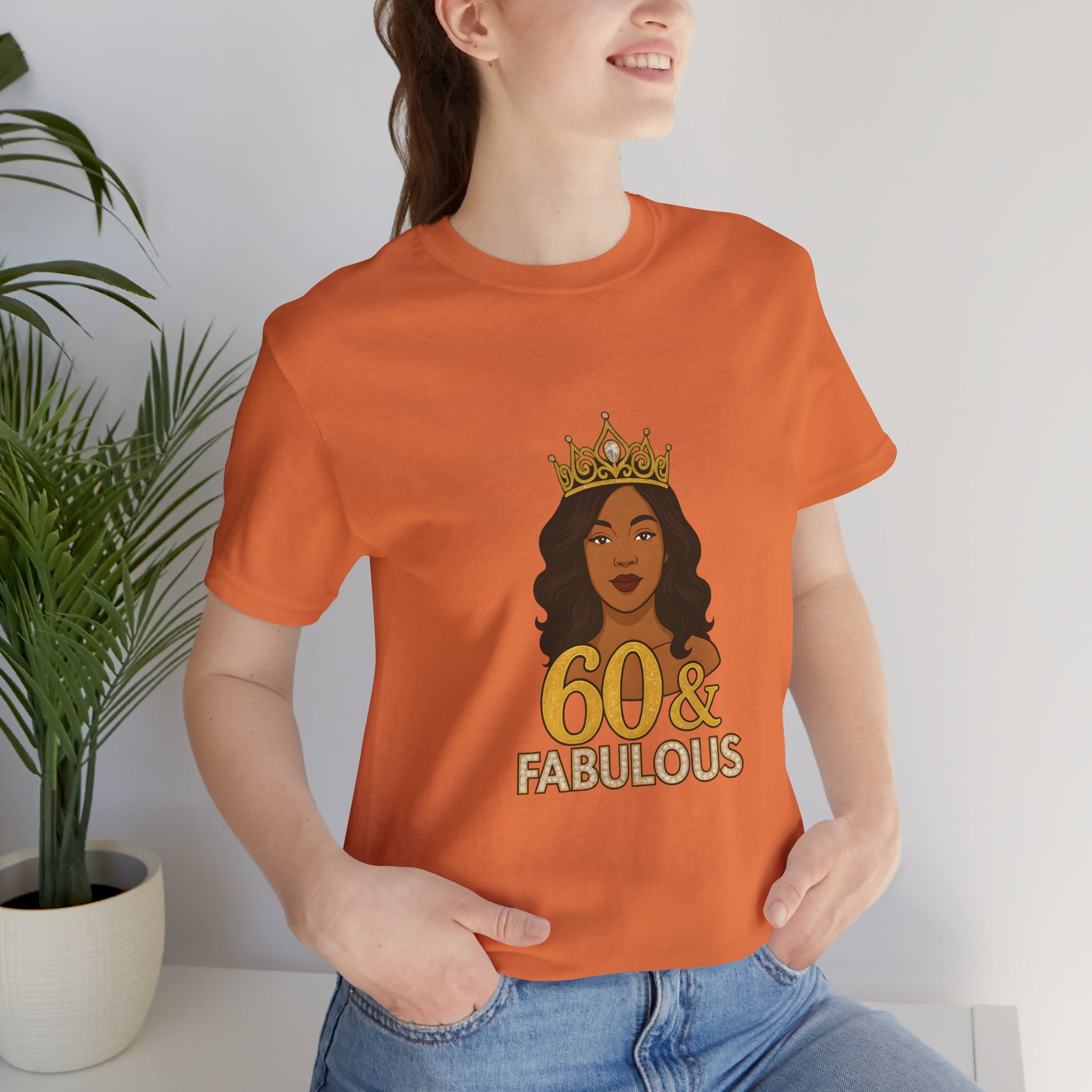 60 & Fabulous Unisex Tee, Birthday Gift Tee, Women's Celebration Shirt, Fun Milestone Birthday Apparel, Perfect for 60th Birthday Party