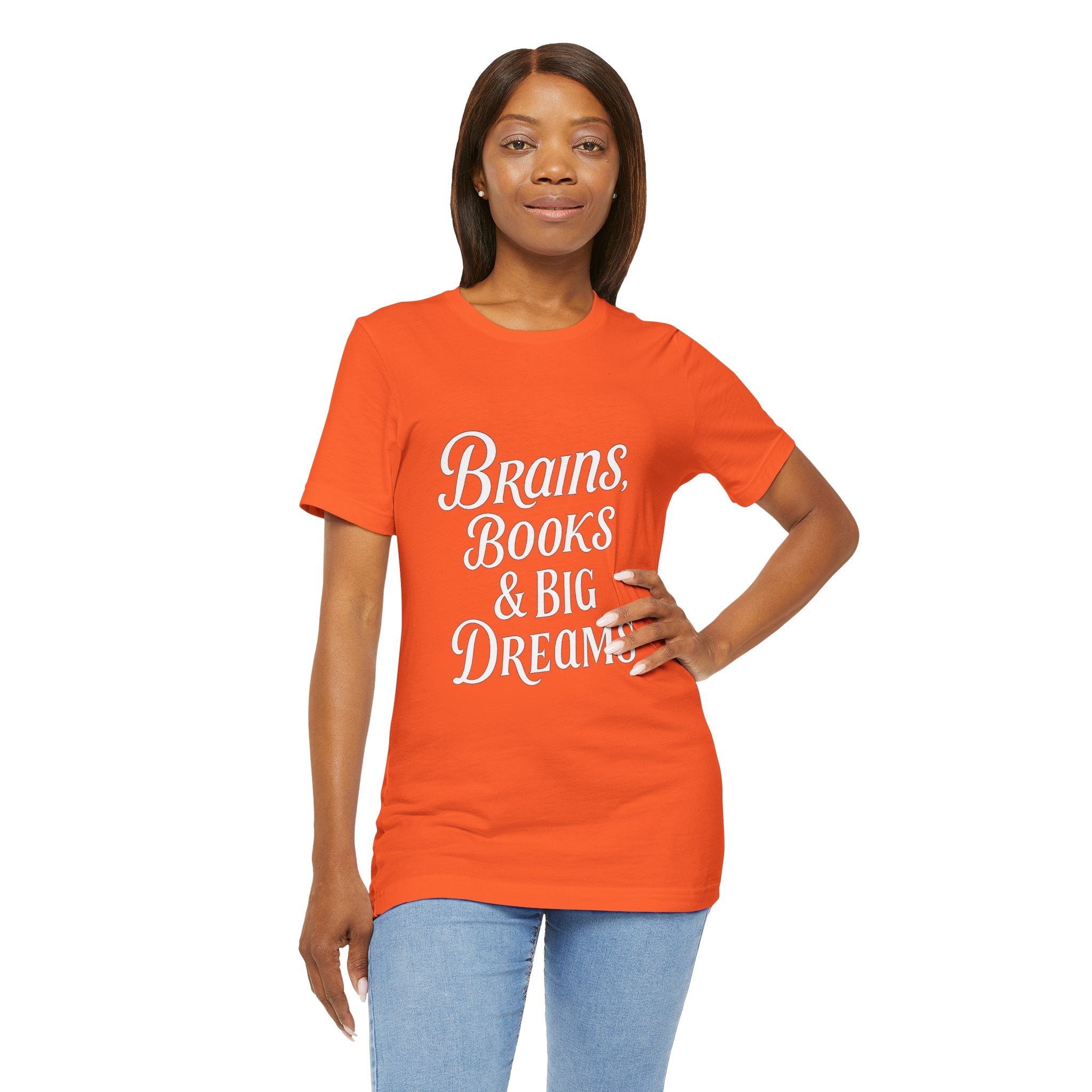 Brainiac Tee, Book Lover Shirt, Big Dreams T-Shirt, Unisex Graphic Top, Intellectual Clothing