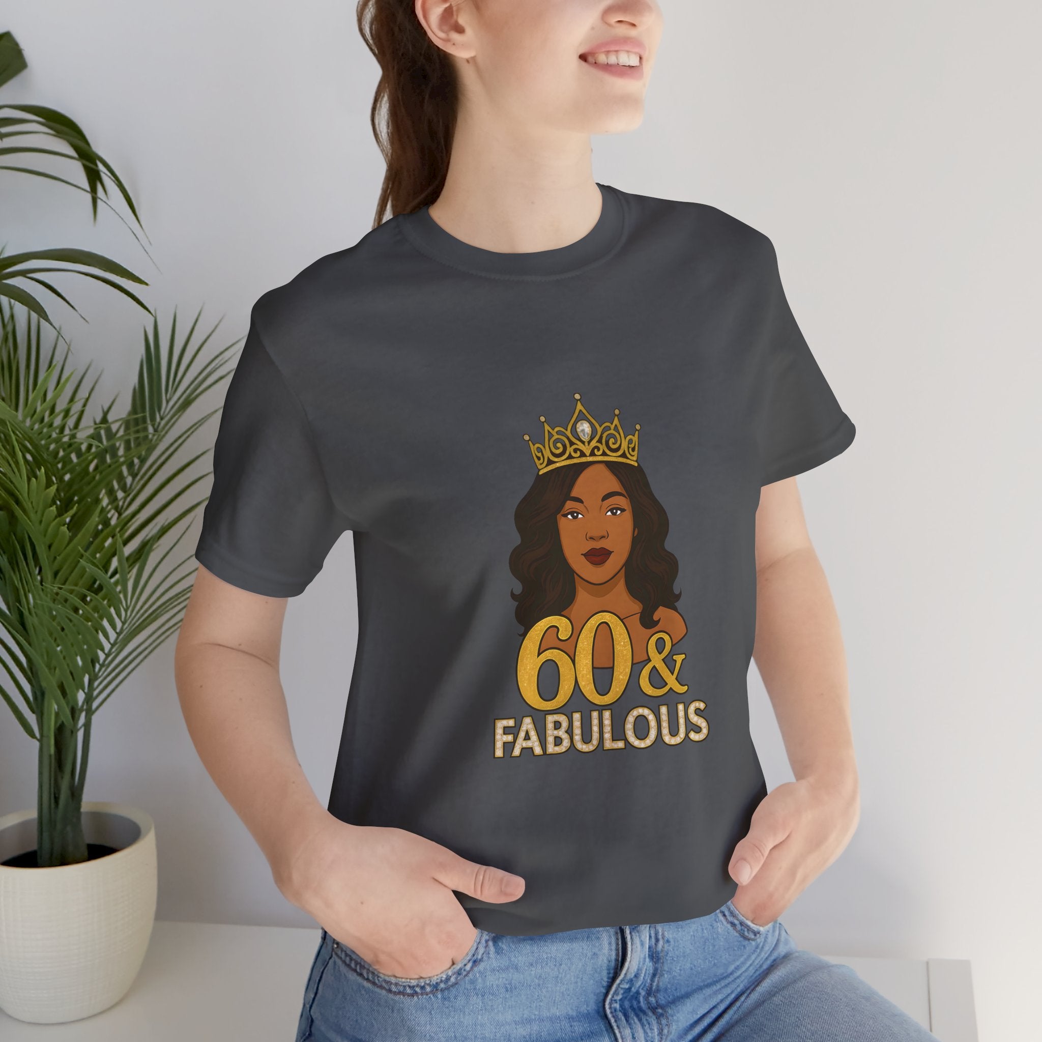 60 & Fabulous Unisex Tee, Birthday Gift Tee, Women's Celebration Shirt, Fun Milestone Birthday Apparel, Perfect for 60th Birthday Party