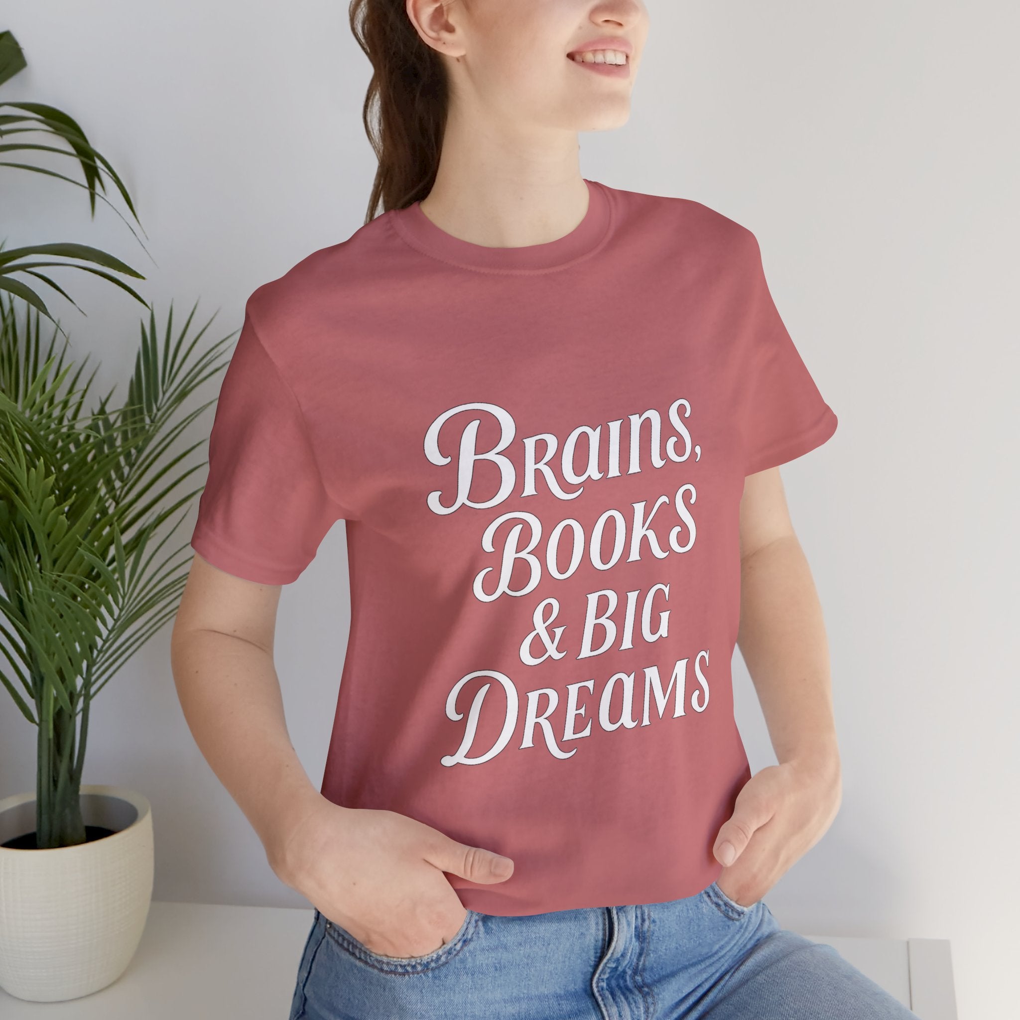 Brainiac Tee, Book Lover Shirt, Big Dreams T-Shirt, Unisex Graphic Top, Intellectual Clothing