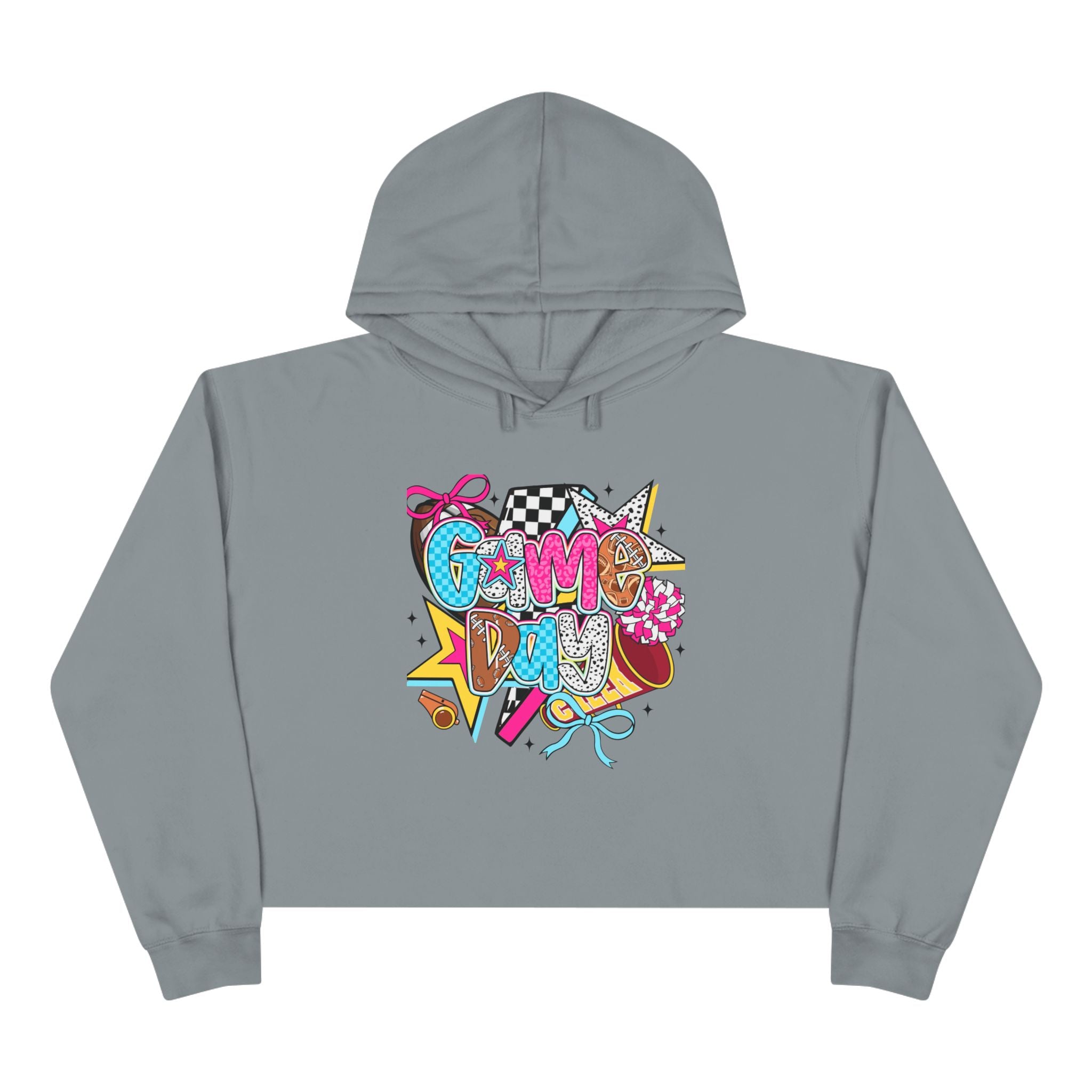 Colorful Graphic Crop Hoodie | Trendy Streetwear, Fall Fashion, Casual Wear, Gift for Gamers, Festival Clothes