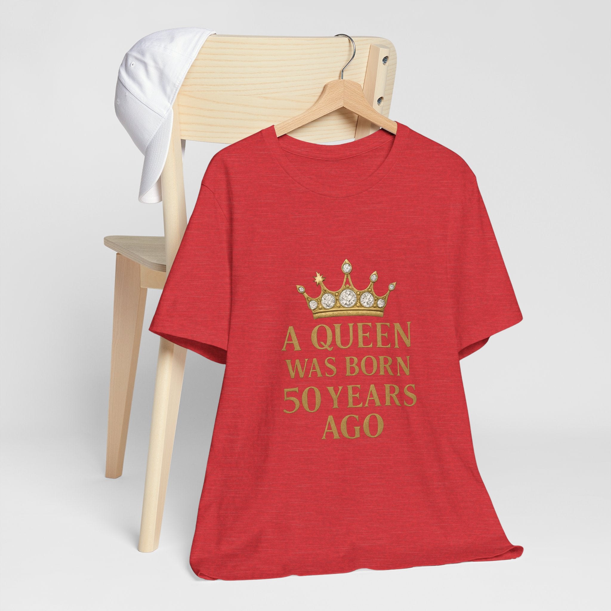 50th Birthday Queen Tee, A Queen Was Born 50 Years Ago Shirt, Anniversary Gift, Retro T-Shirt, Crown Design Tee