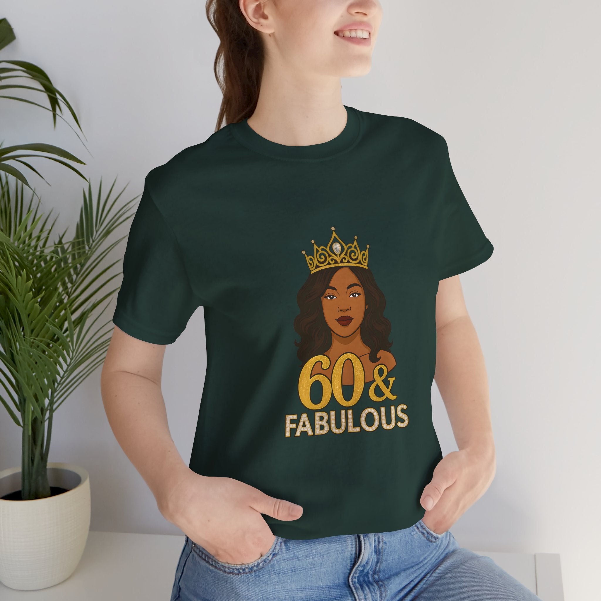 60 & Fabulous Unisex Tee, Birthday Gift Tee, Women's Celebration Shirt, Fun Milestone Birthday Apparel, Perfect for 60th Birthday Party