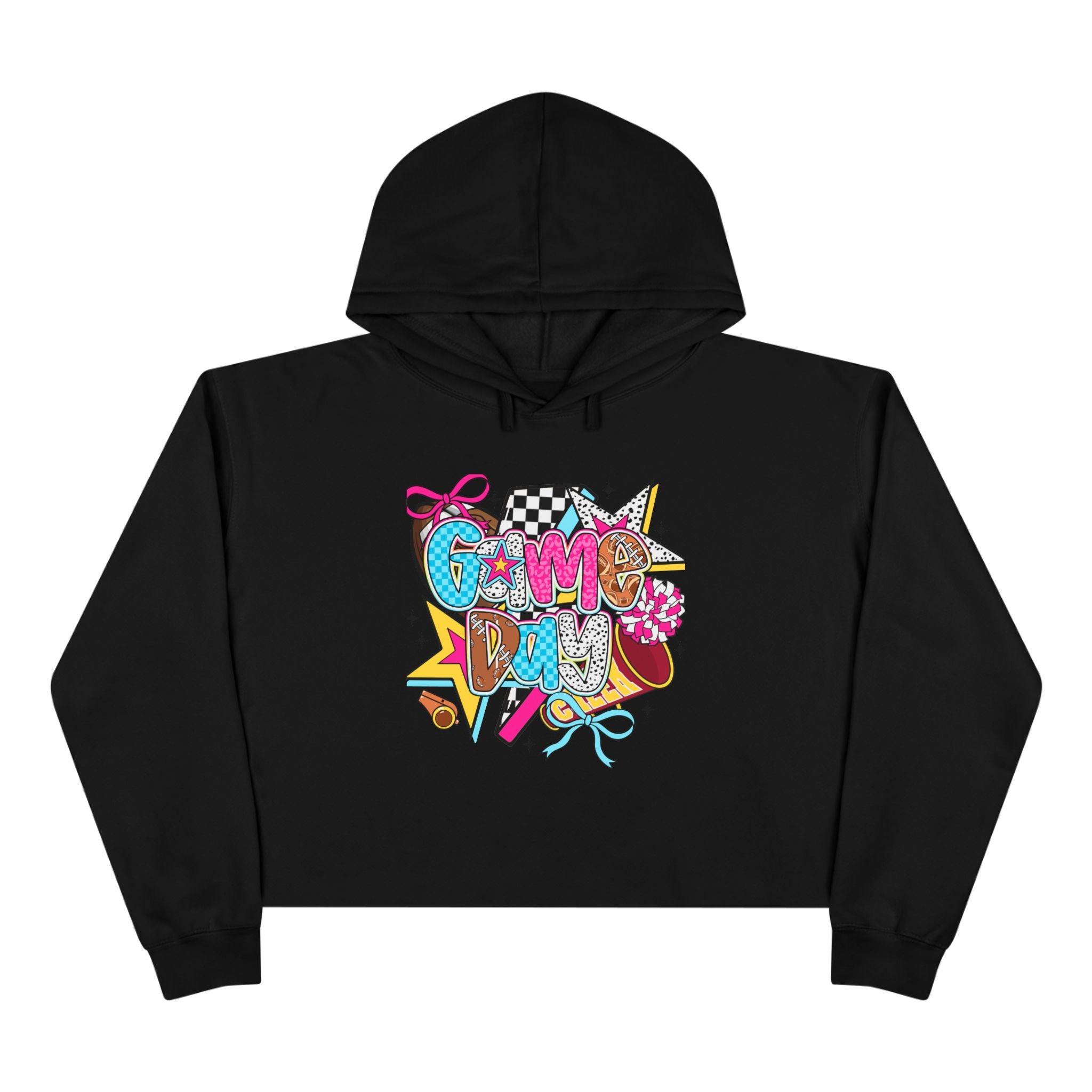 Colorful Graphic Crop Hoodie | Trendy Streetwear, Fall Fashion, Casual Wear, Gift for Gamers, Festival Clothes
