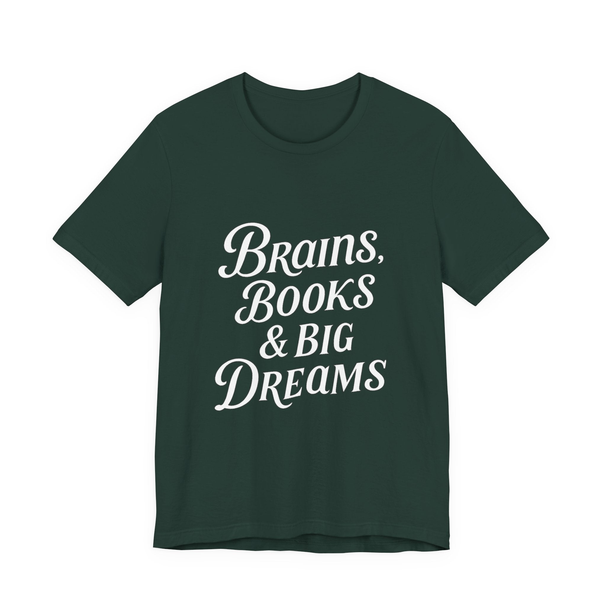 Brainiac Tee, Book Lover Shirt, Big Dreams T-Shirt, Unisex Graphic Top, Intellectual Clothing
