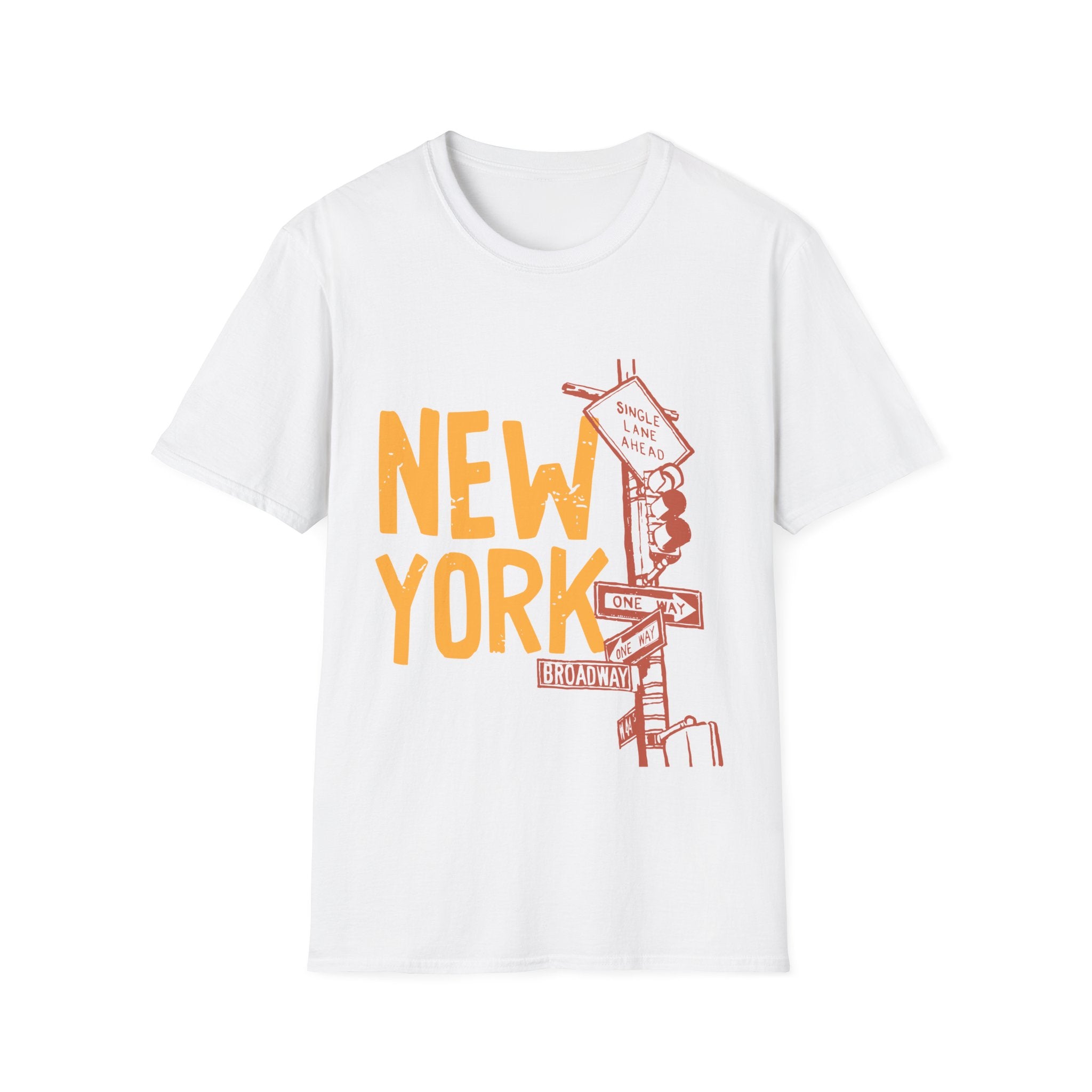 New York Skyline Unisex Softstyle T-Shirt, City Apparel, Travel Shirt, Gift for NYC Lovers, Casual Wear, Summer Fashion