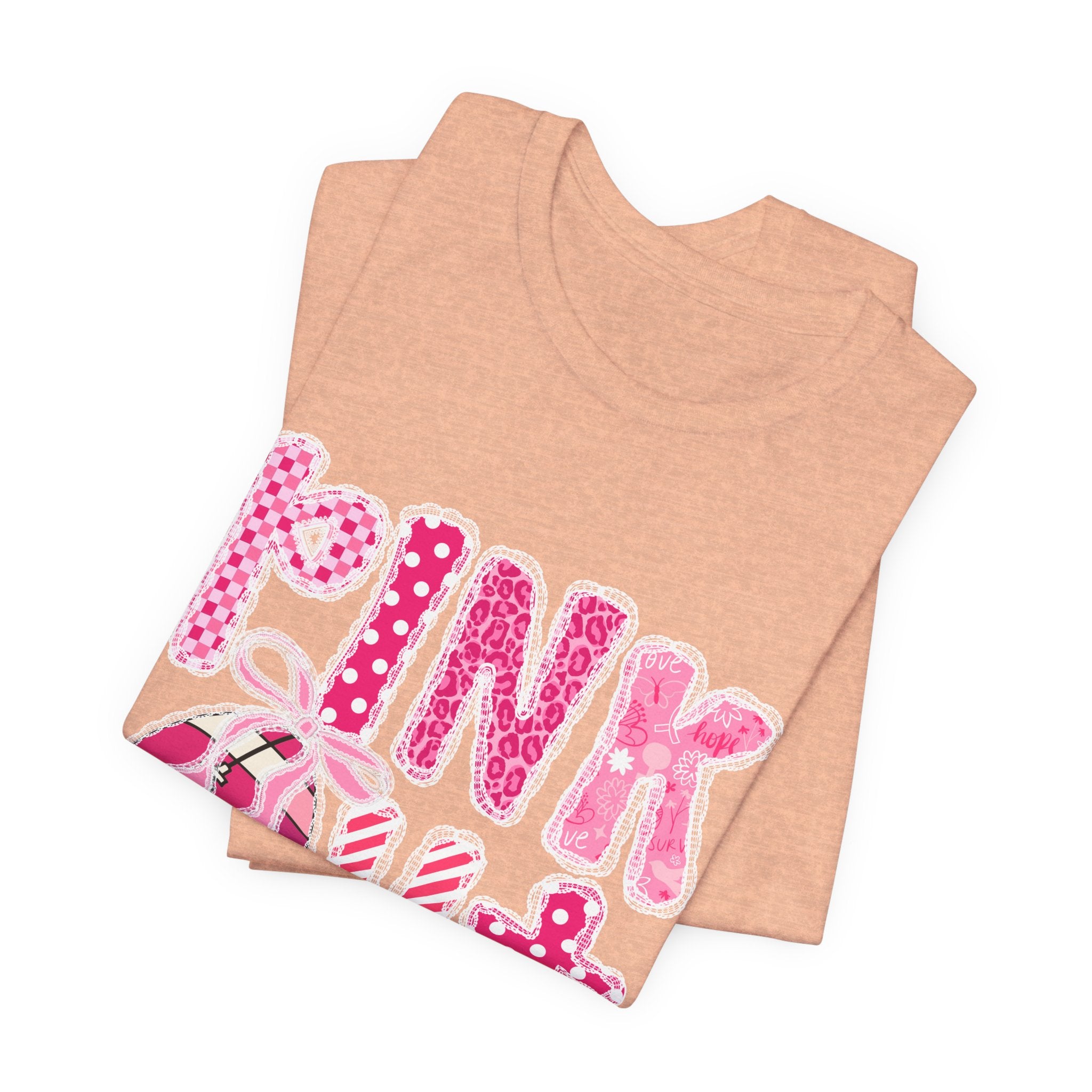 Cute Pink 'PINK OUT' Unisex Tee, Perfect for Breast Cancer Awareness, Casual Wear, Gift for Friends, Fundraising Events, or Team Spirit