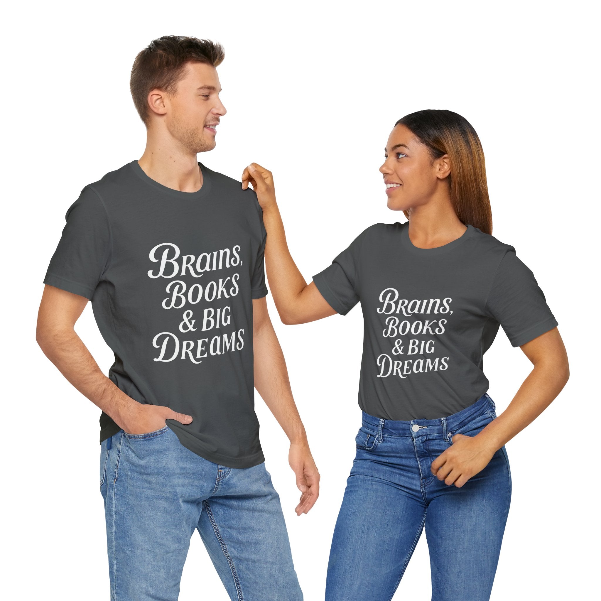 Brainiac Tee, Book Lover Shirt, Big Dreams T-Shirt, Unisex Graphic Top, Intellectual Clothing
