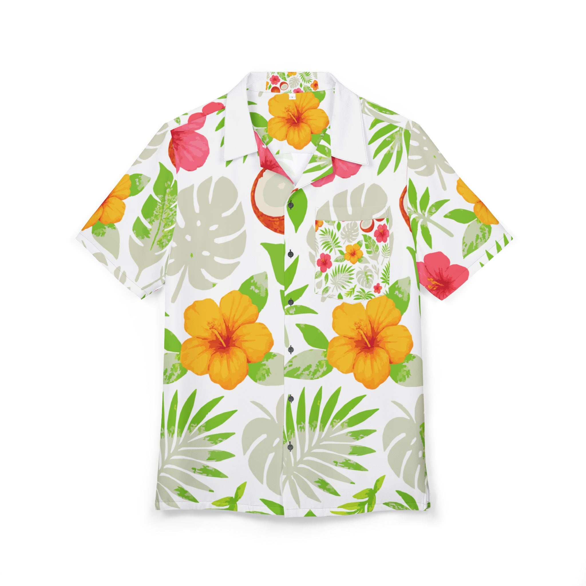 Tropical Paradise Button-Down Shirt | Perfect for Vacations, Summer Parties, Beach Days, Luau Celebrations, Gift for Outdoor Lovers