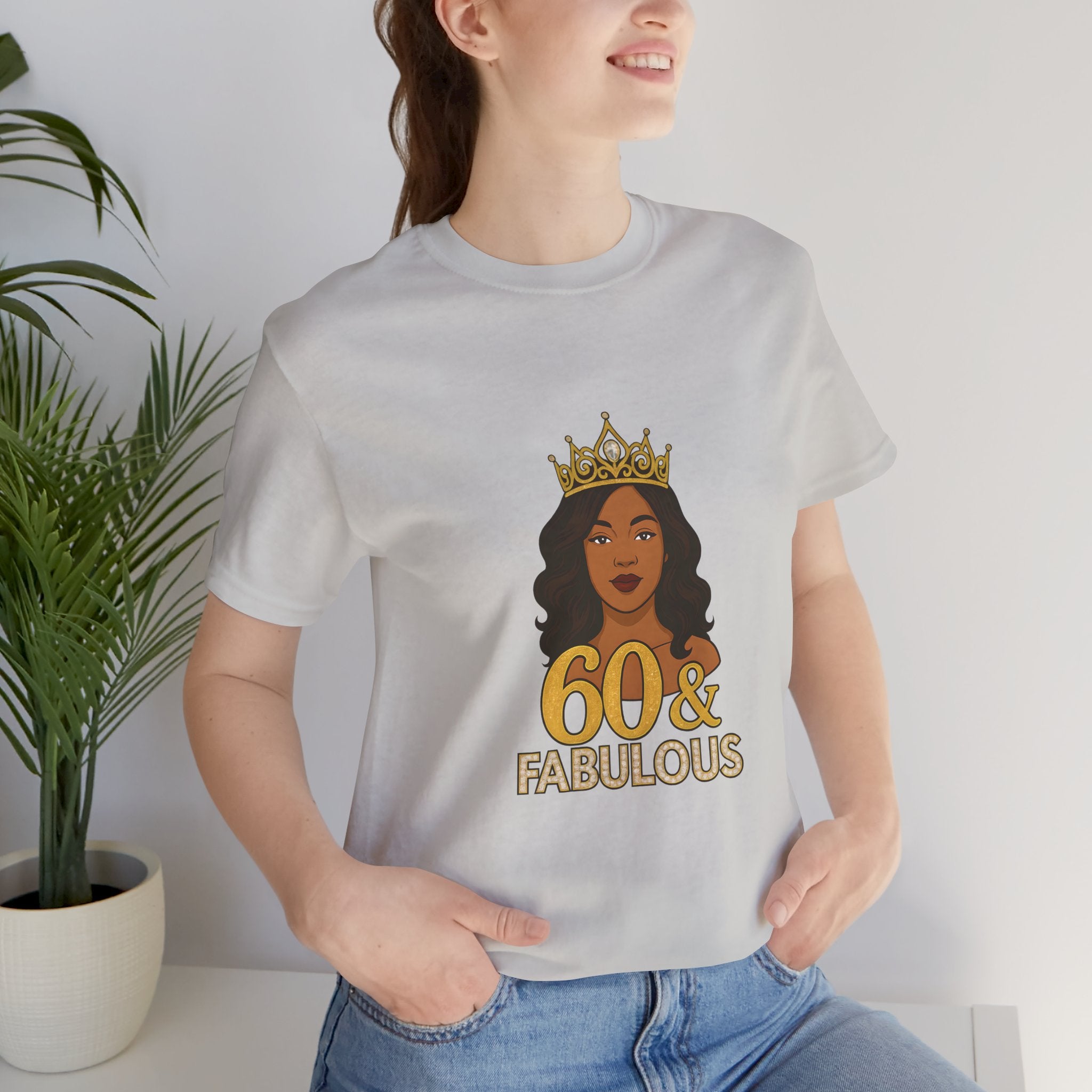 60 & Fabulous Unisex Tee, Birthday Gift Tee, Women's Celebration Shirt, Fun Milestone Birthday Apparel, Perfect for 60th Birthday Party