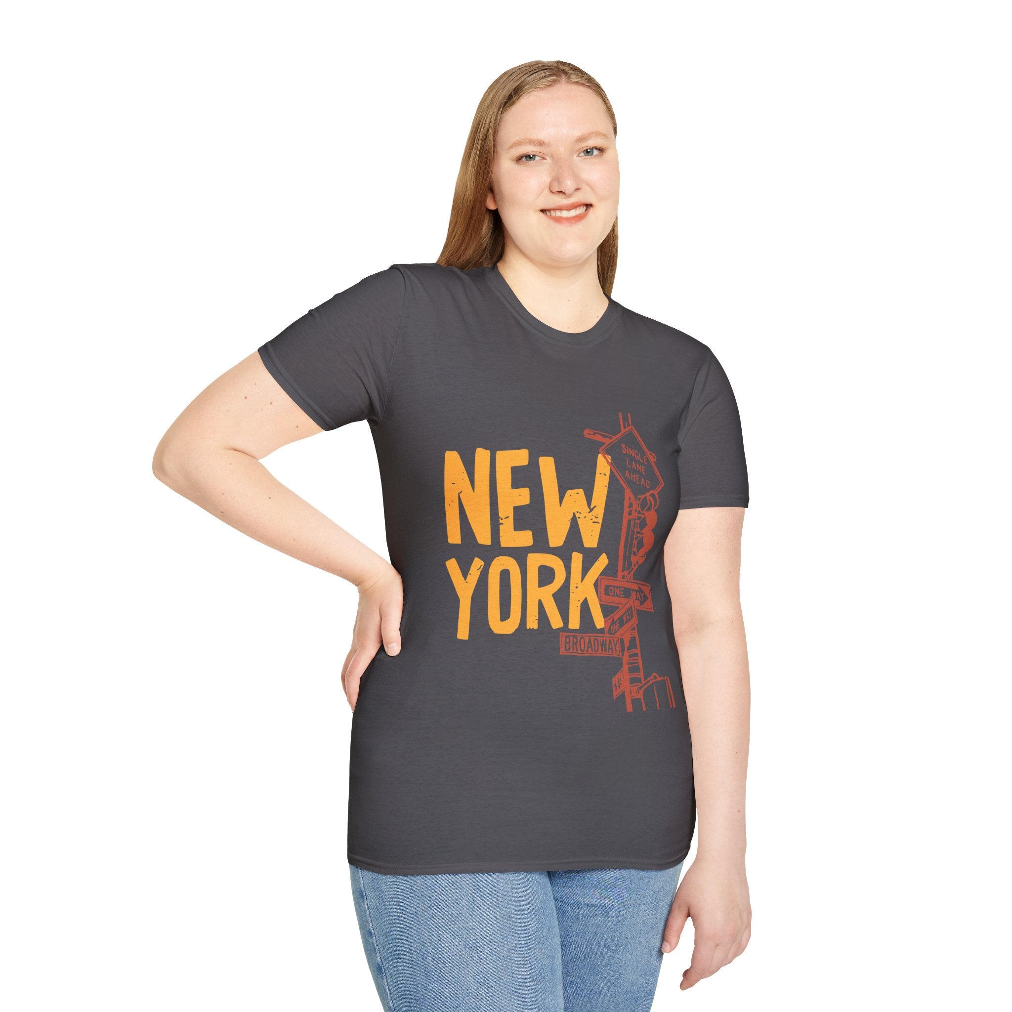 New York Skyline Unisex Softstyle T-Shirt, City Apparel, Travel Shirt, Gift for NYC Lovers, Casual Wear, Summer Fashion