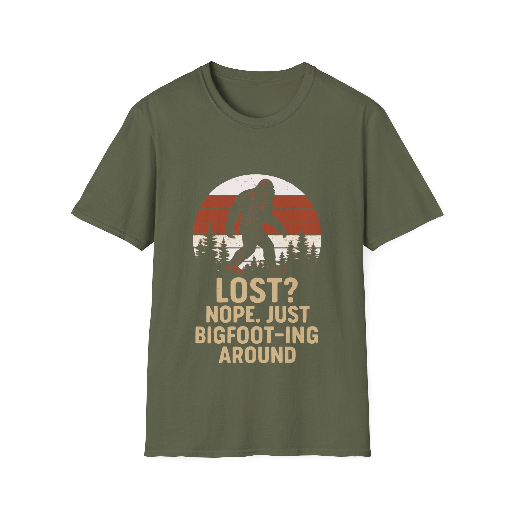 Bigfoot Adventure T-Shirt - Fun Unisex Tee for Nature Lovers, Casual Wear, Gift for Outdoorsy Friends, Hiking Gear, Unique Apparel