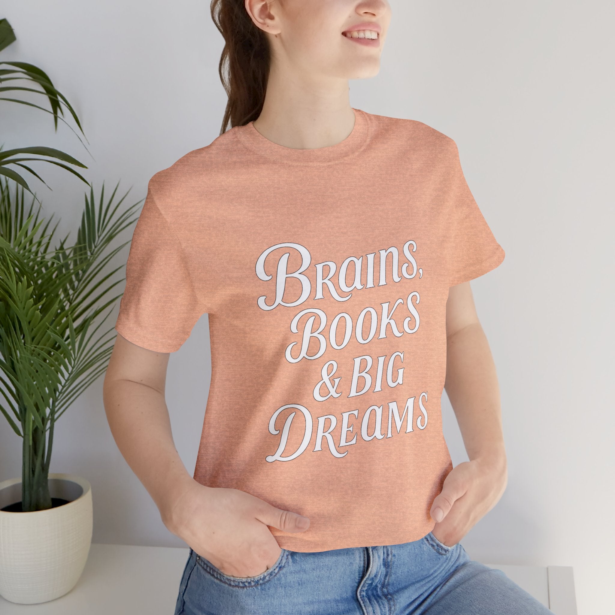 Brainiac Tee, Book Lover Shirt, Big Dreams T-Shirt, Unisex Graphic Top, Intellectual Clothing