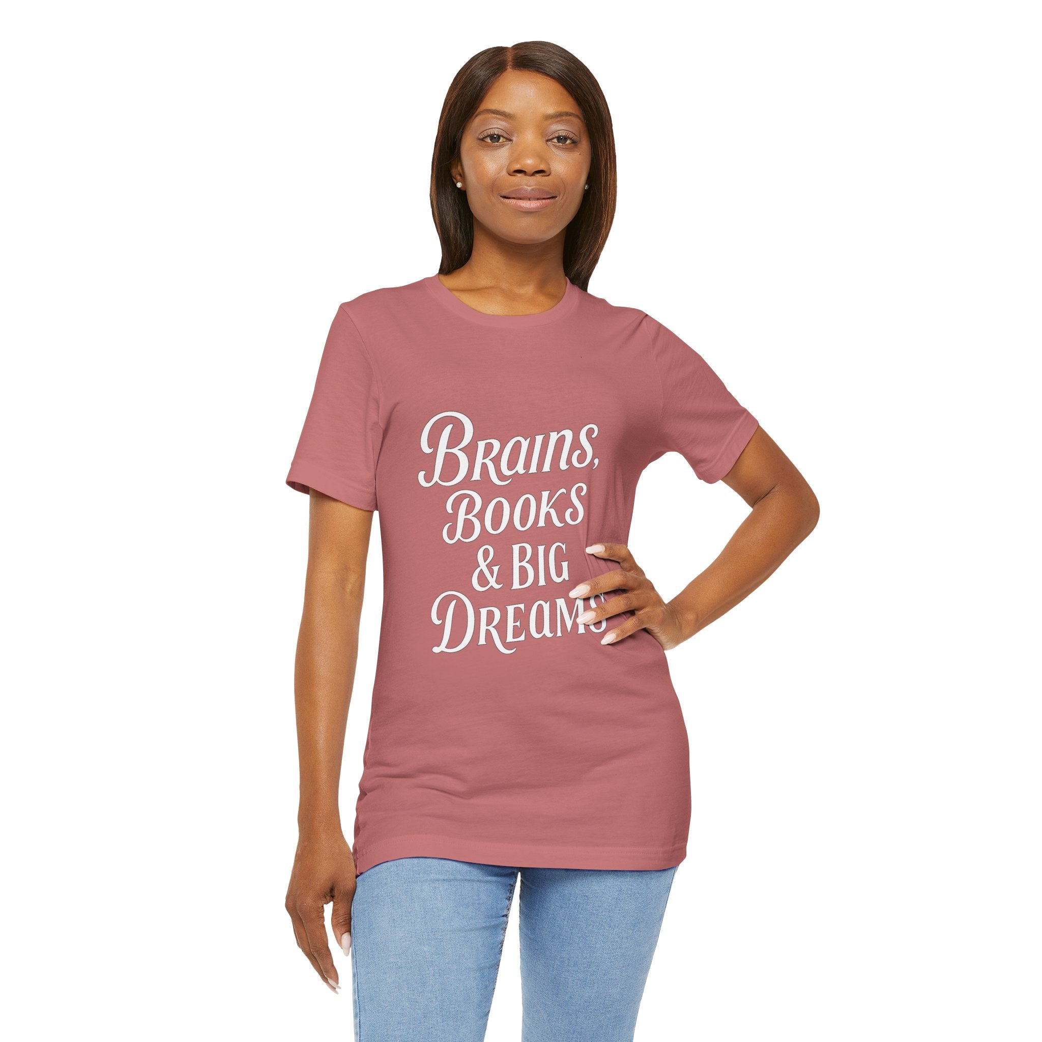 Brainiac Tee, Book Lover Shirt, Big Dreams T-Shirt, Unisex Graphic Top, Intellectual Clothing