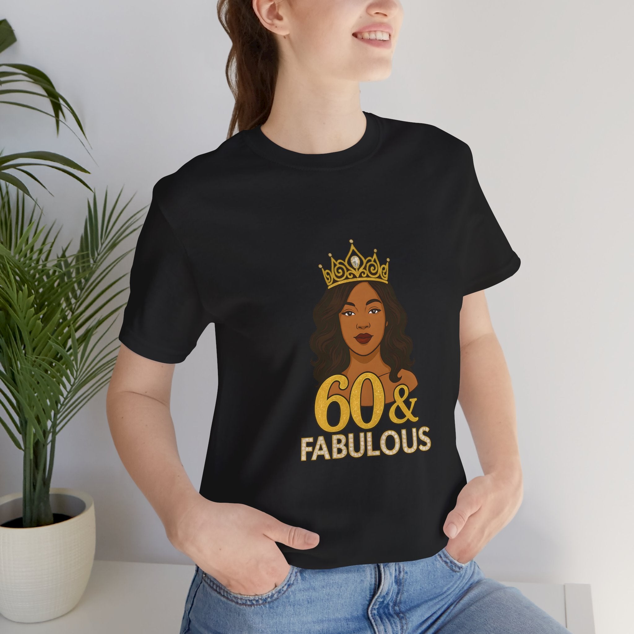 60 & Fabulous Unisex Tee, Birthday Gift Tee, Women's Celebration Shirt, Fun Milestone Birthday Apparel, Perfect for 60th Birthday Party
