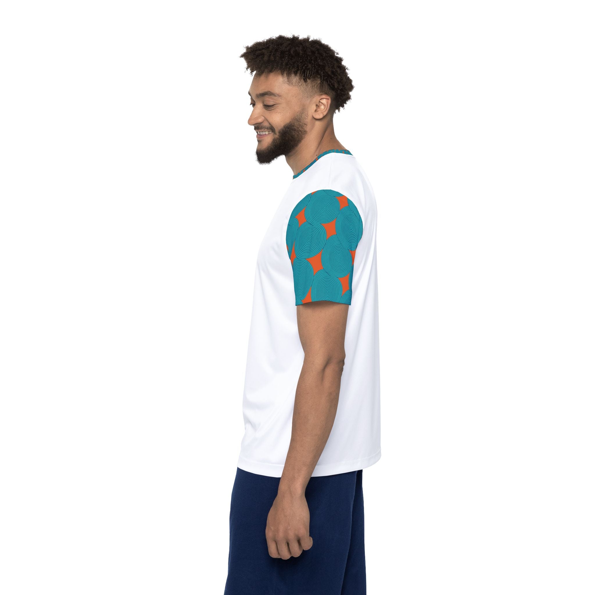 Vibrant Men's Sports Jersey, Athletic Wear, Casual Fashion, Game Day Apparel, Gym Top, Unique Sports Tee