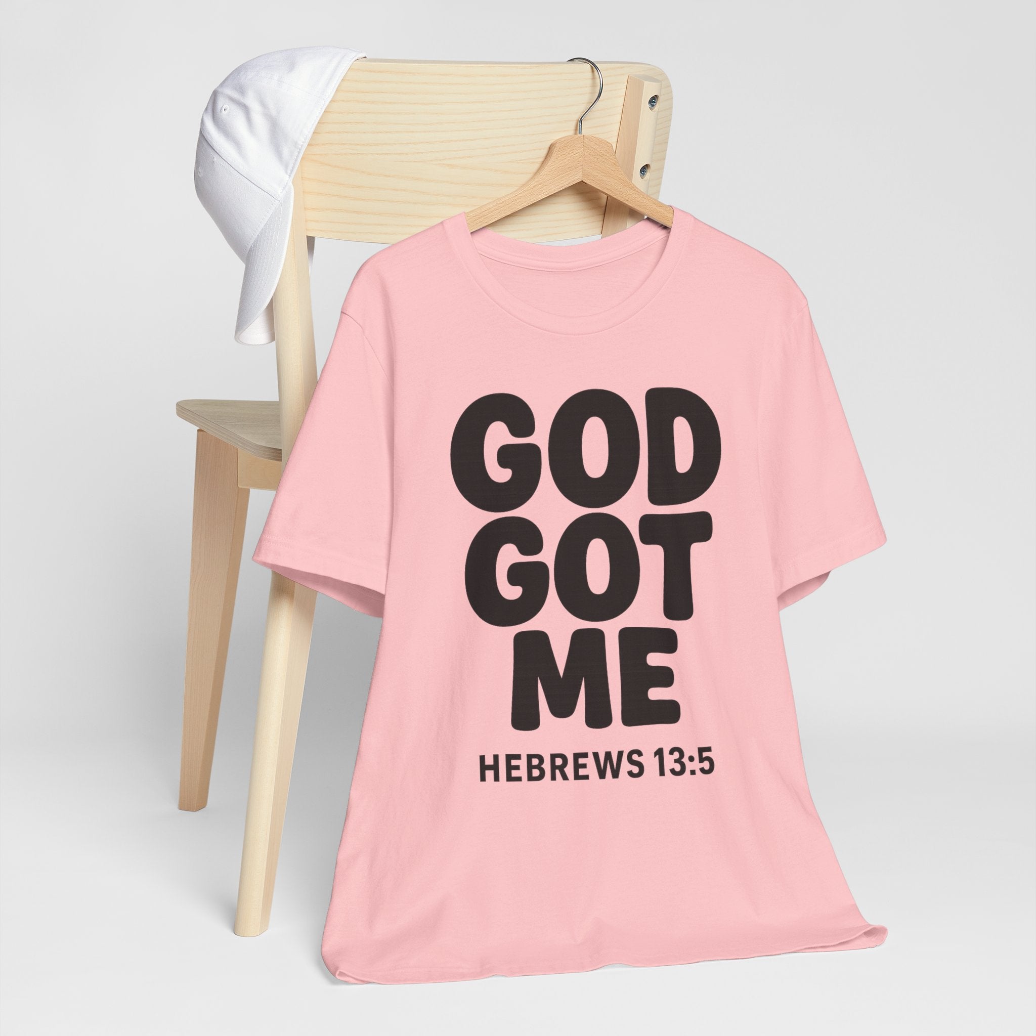 GOD GOT ME Religious T-Shirt, Christian Design. Clothing, Inspirational Tee, Faith Shirt, Unisex Jersey Short Sleeve Tee with