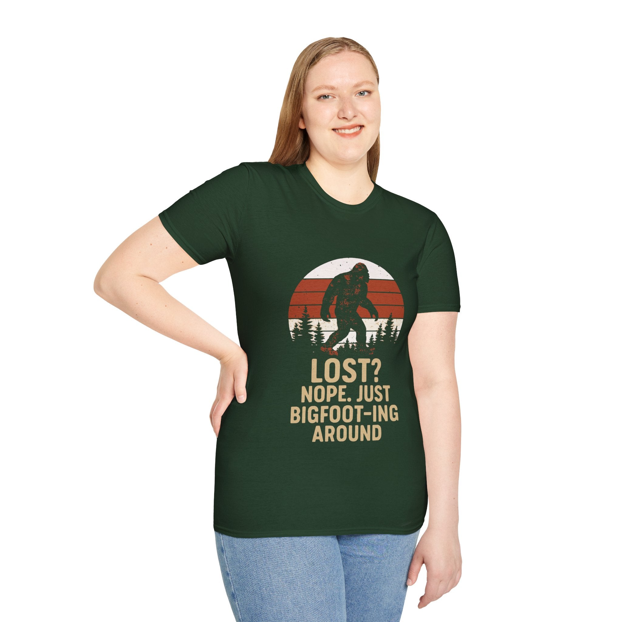 Bigfoot Adventure T-Shirt - Fun Unisex Tee for Nature Lovers, Casual Wear, Gift for Outdoorsy Friends, Hiking Gear, Unique Apparel
