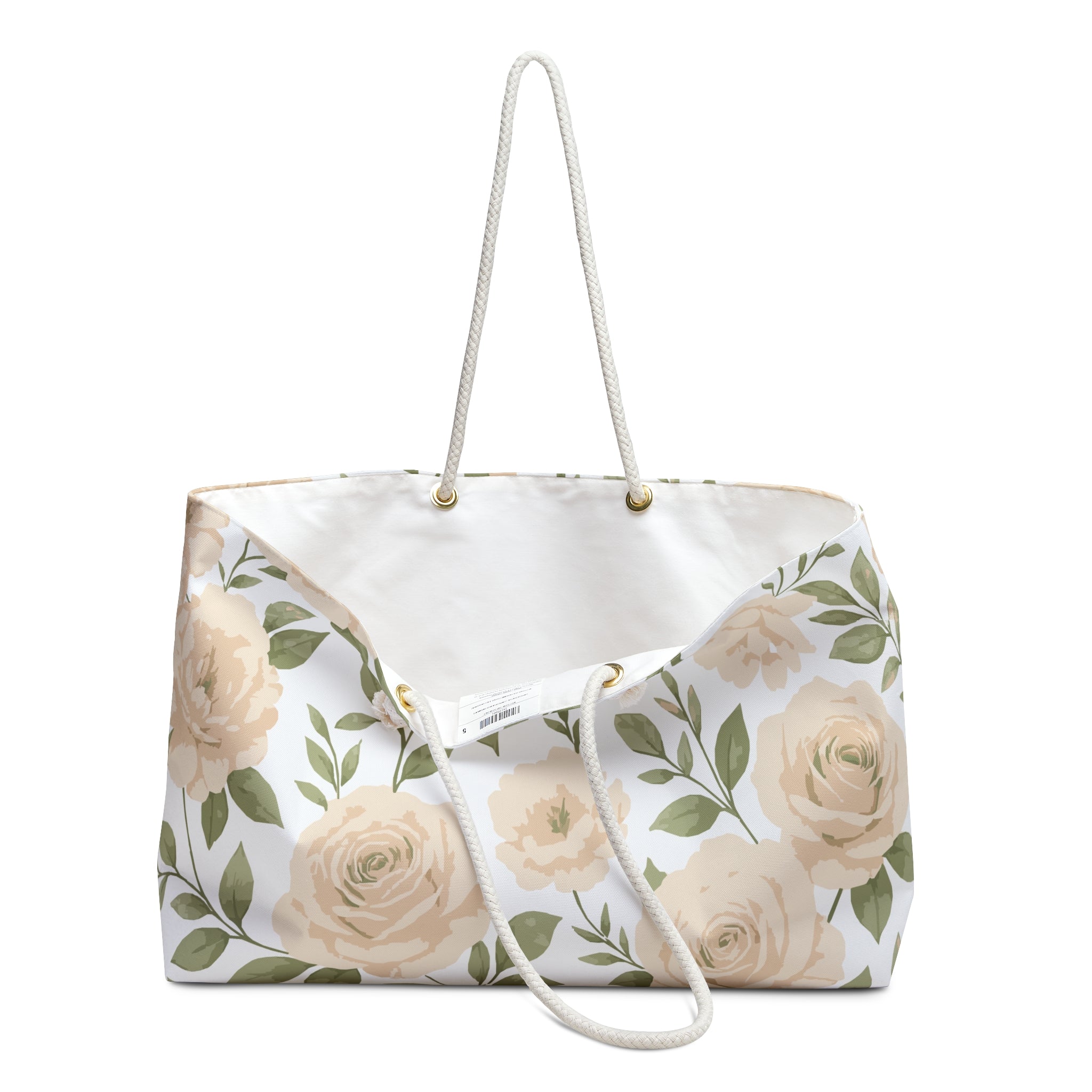 Floral Weekender Bag, Travel Tote, Overnight Bag, Beach Bag, Mother's Day Gift, Spring Picnic Bag, Floral Travel Essentials
