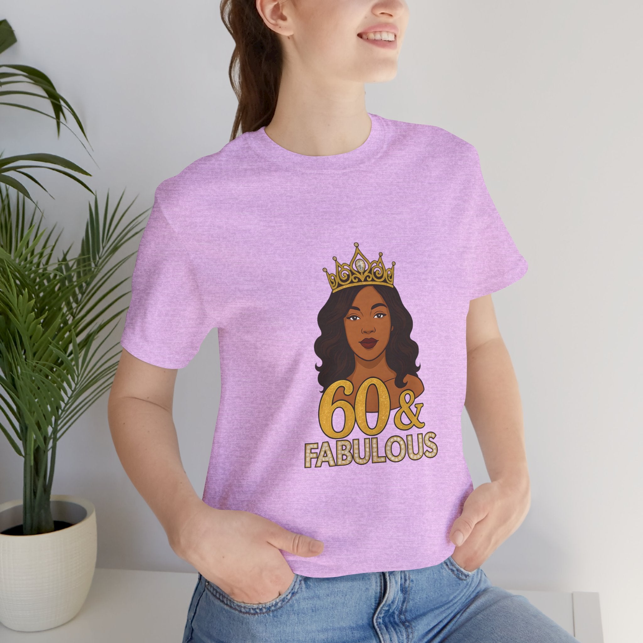 60 & Fabulous Unisex Tee, Birthday Gift Tee, Women's Celebration Shirt, Fun Milestone Birthday Apparel, Perfect for 60th Birthday Party