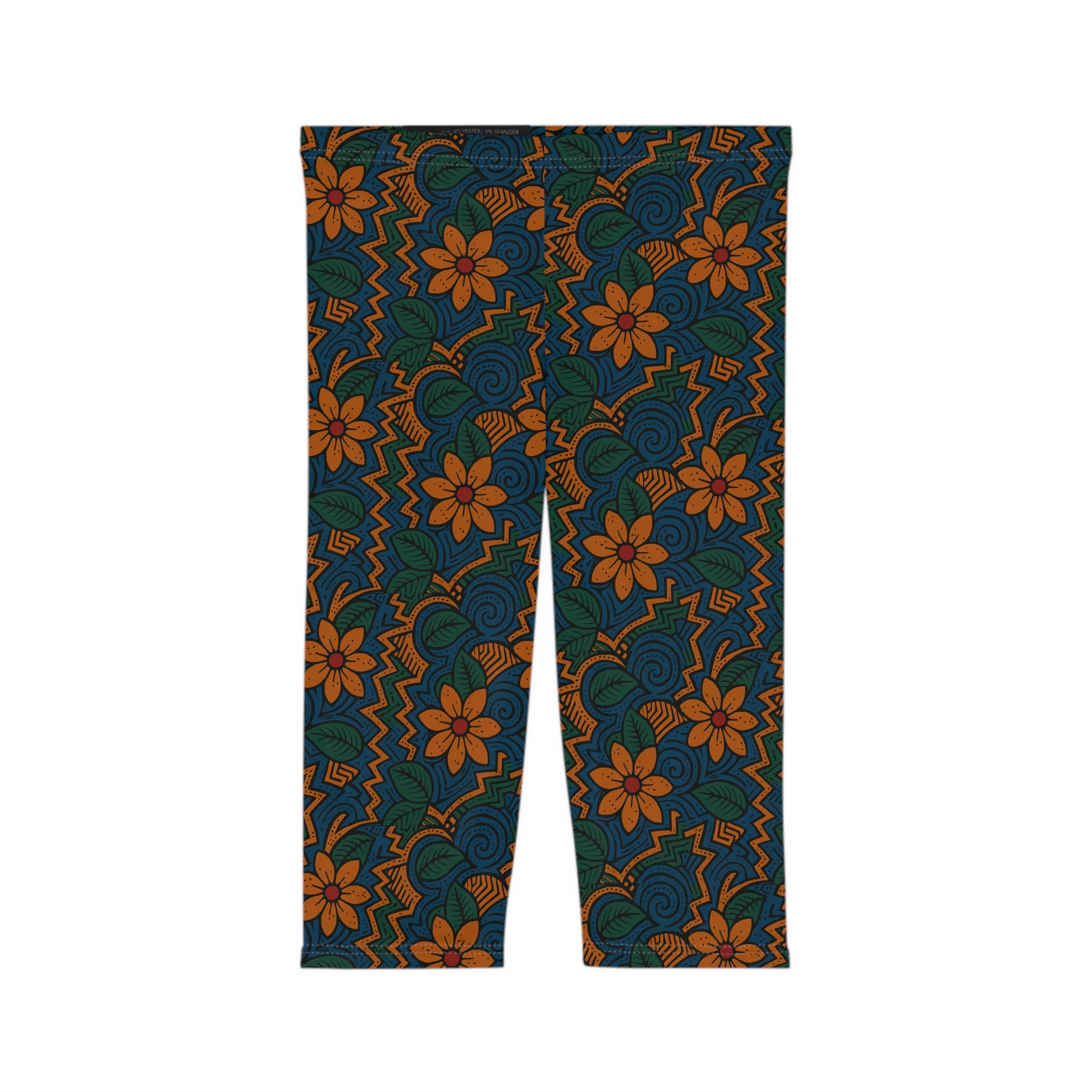 Vibrant Tribal  Capri Leggings