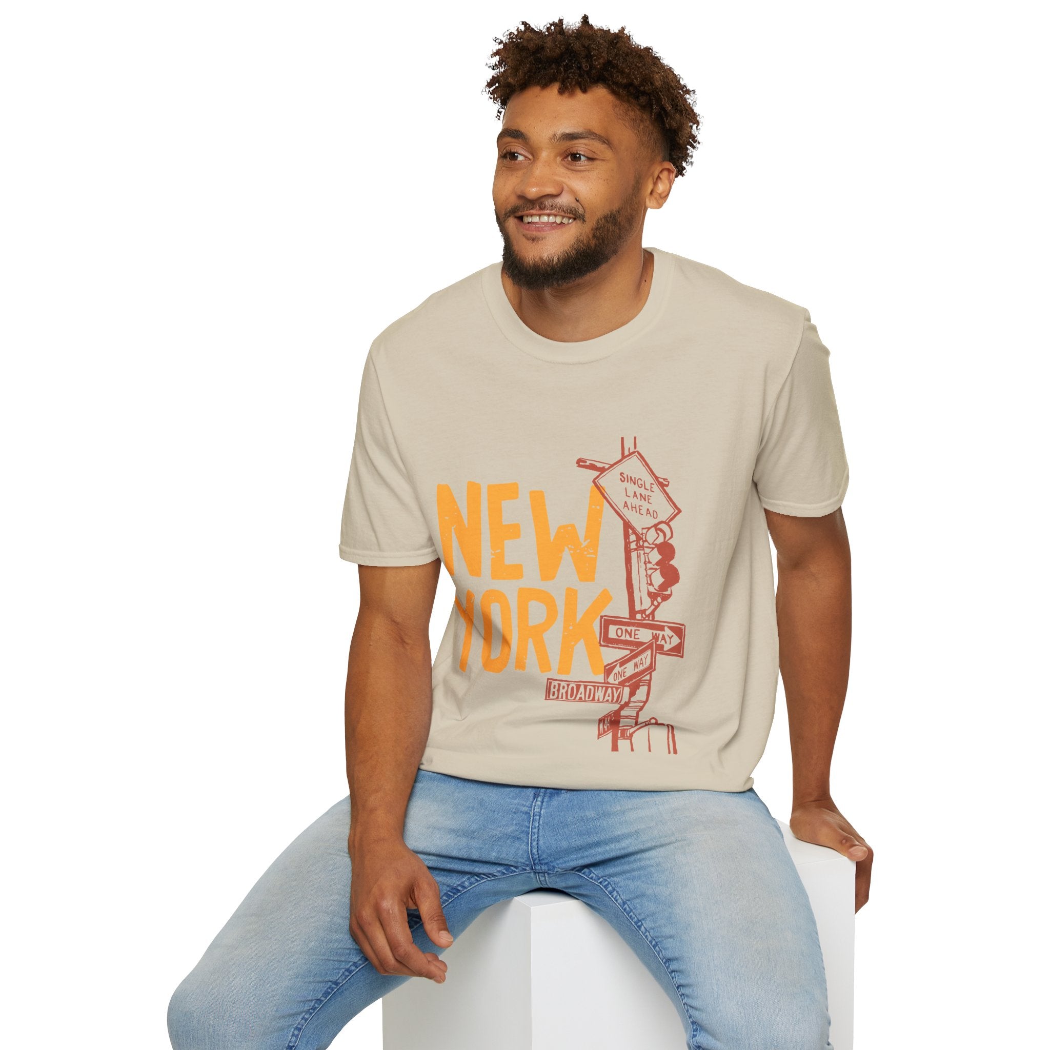 New York Skyline Unisex Softstyle T-Shirt, City Apparel, Travel Shirt, Gift for NYC Lovers, Casual Wear, Summer Fashion