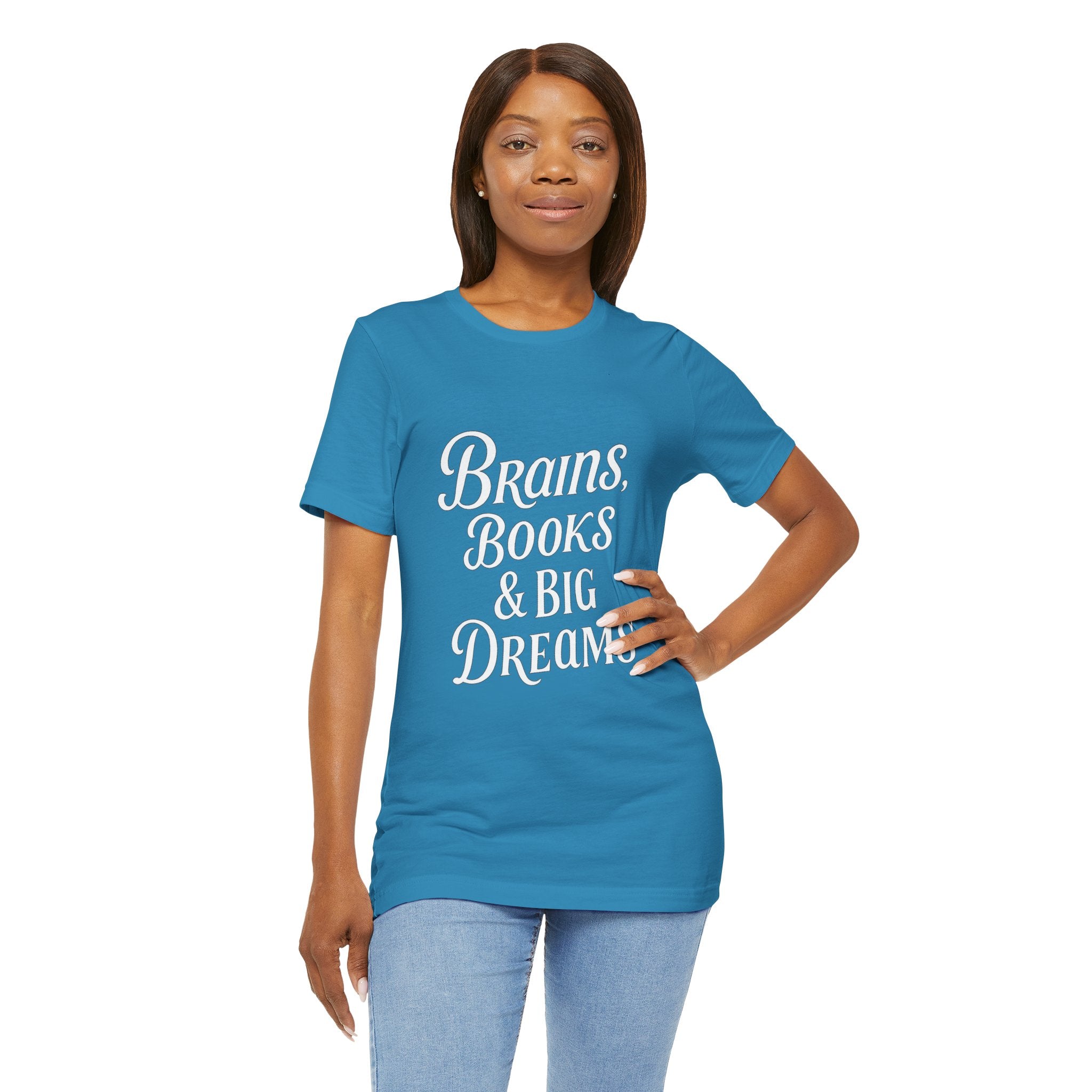 Brainiac Tee, Book Lover Shirt, Big Dreams T-Shirt, Unisex Graphic Top, Intellectual Clothing