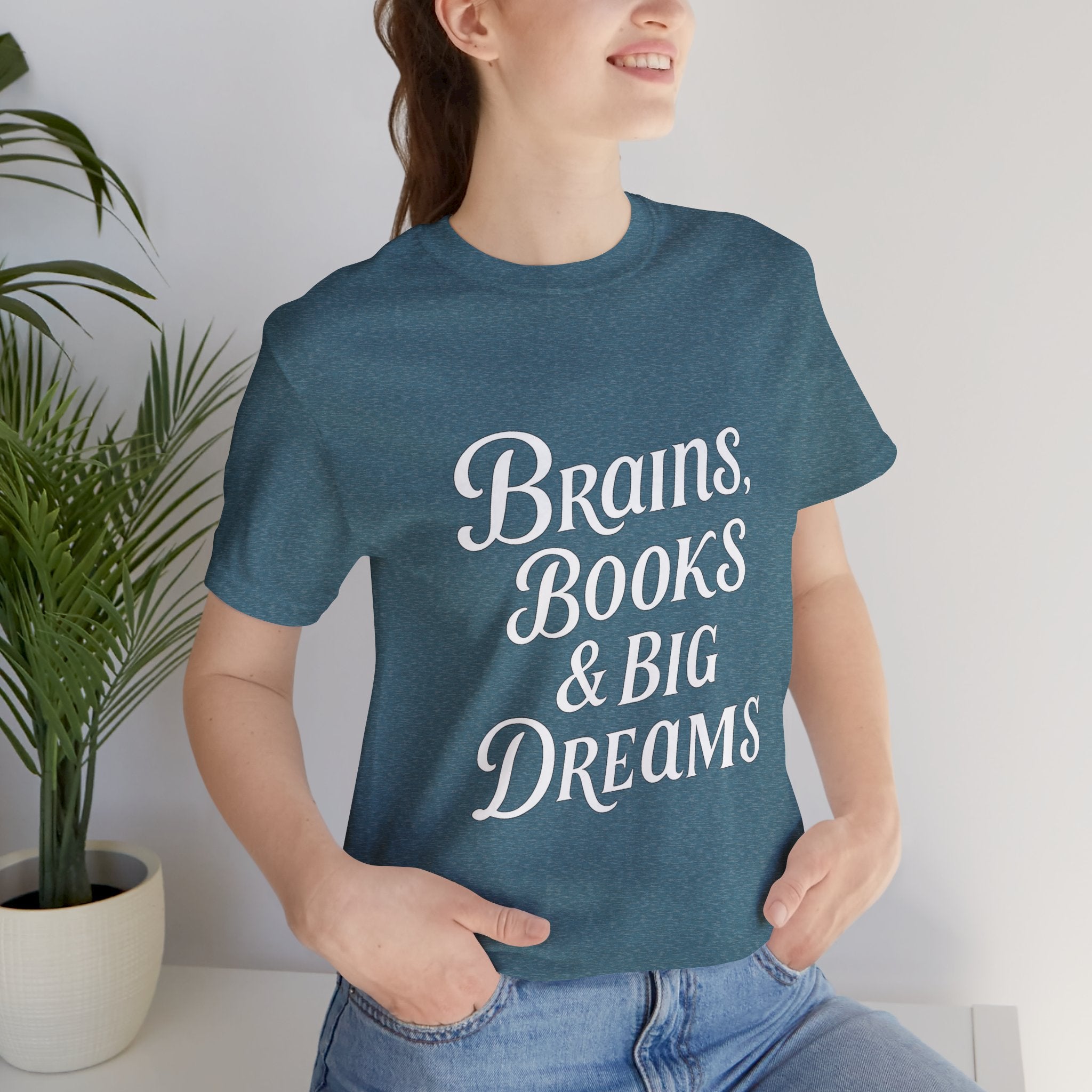Brainiac Tee, Book Lover Shirt, Big Dreams T-Shirt, Unisex Graphic Top, Intellectual Clothing