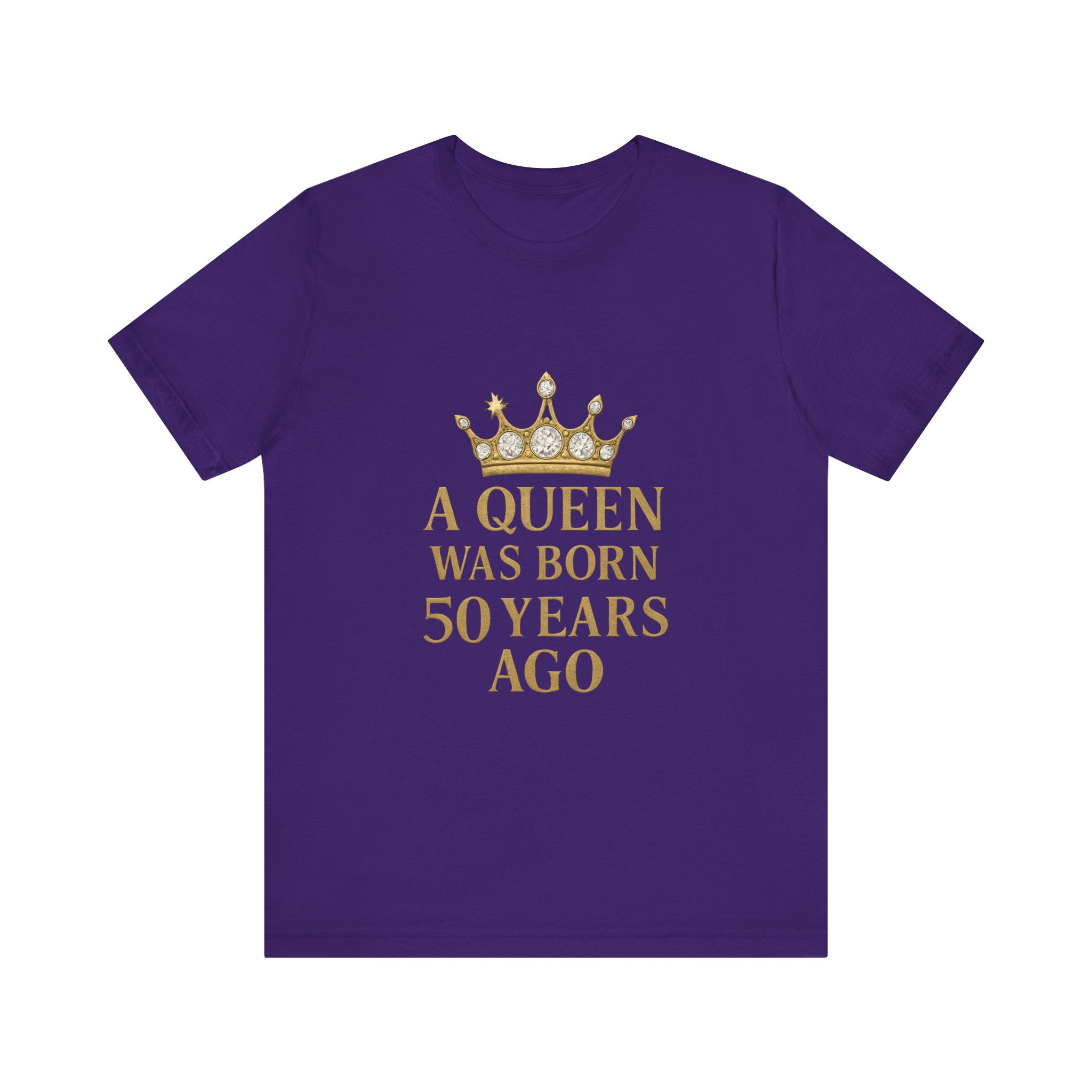 50th Birthday Queen Tee, A Queen Was Born 50 Years Ago Shirt, Anniversary Gift, Retro T-Shirt, Crown Design Tee