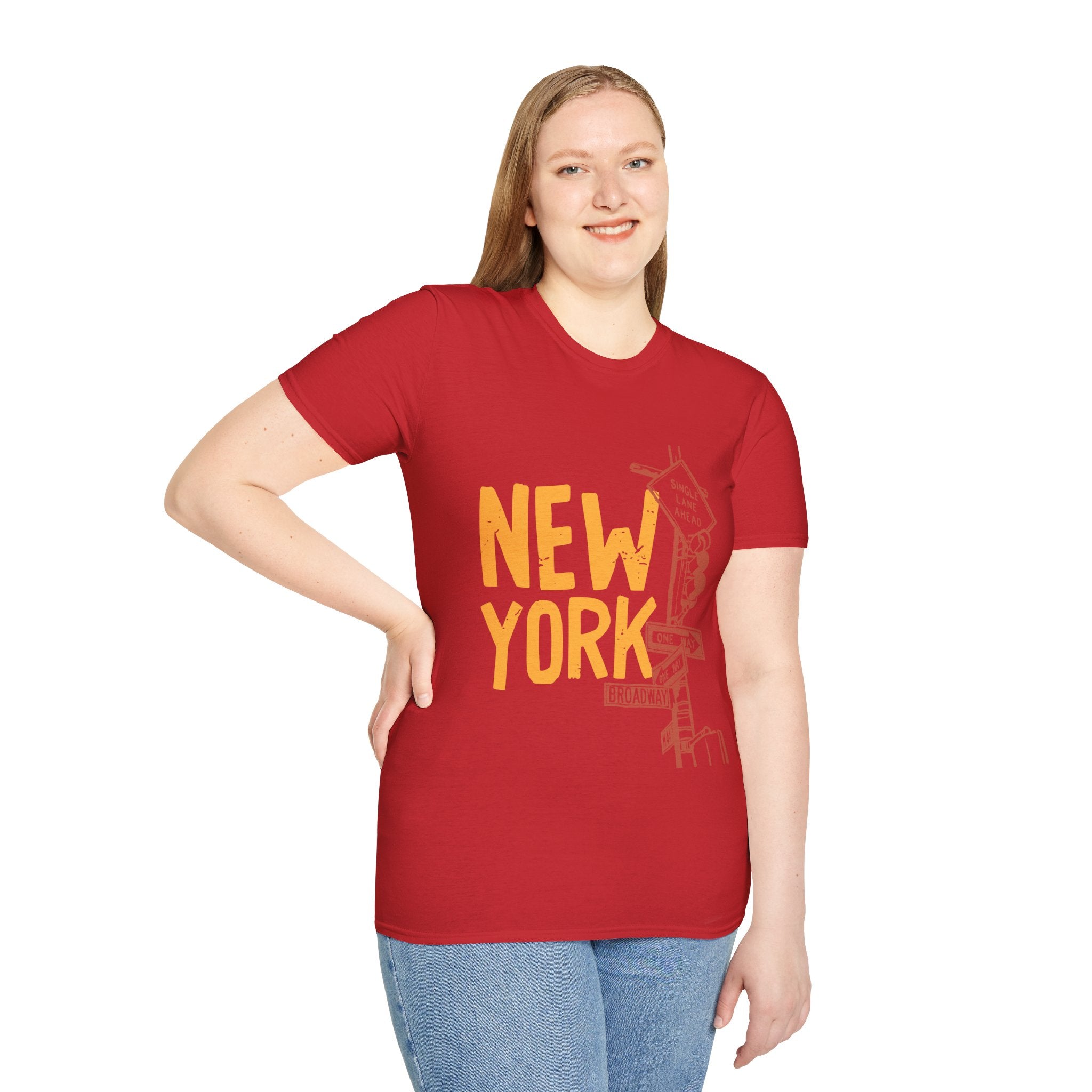 New York Skyline Unisex Softstyle T-Shirt, City Apparel, Travel Shirt, Gift for NYC Lovers, Casual Wear, Summer Fashion