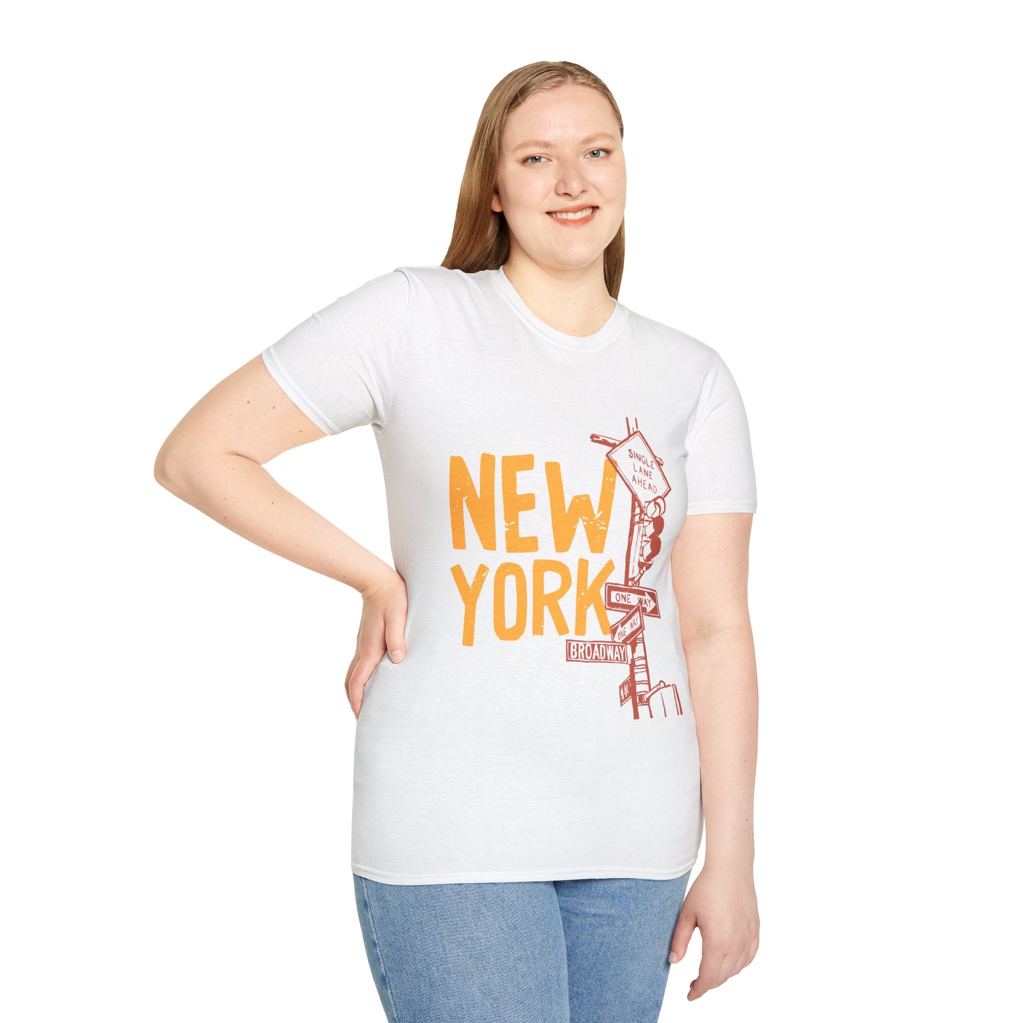 New York Skyline Unisex Softstyle T-Shirt, City Apparel, Travel Shirt, Gift for NYC Lovers, Casual Wear, Summer Fashion