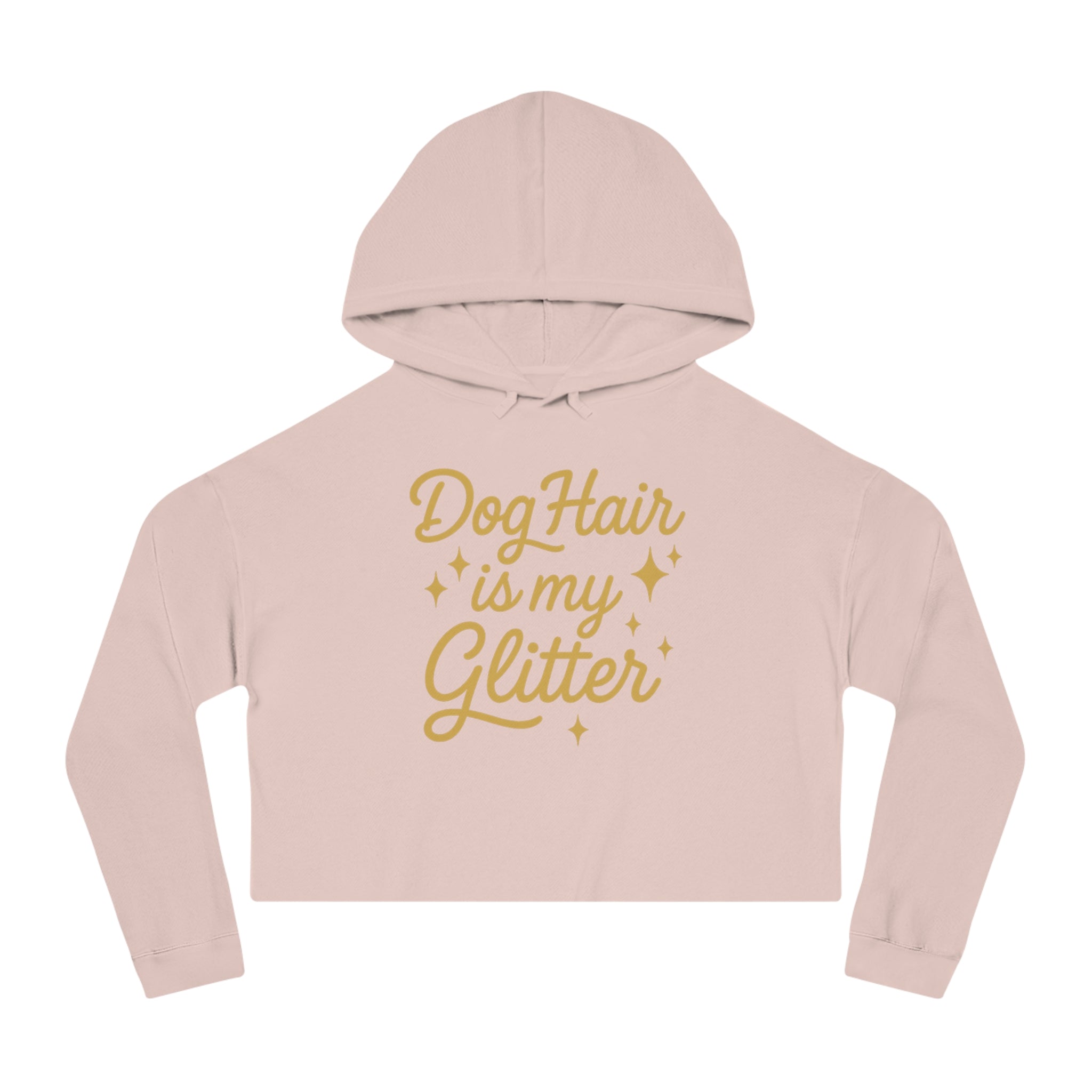 Dog Hair is My Glitter Cropped Hoodie, Cute Pet Owner Gift, Dog Mom Sweatshirt, Funny Animal Lover Apparel, Cozy Fashion Statement