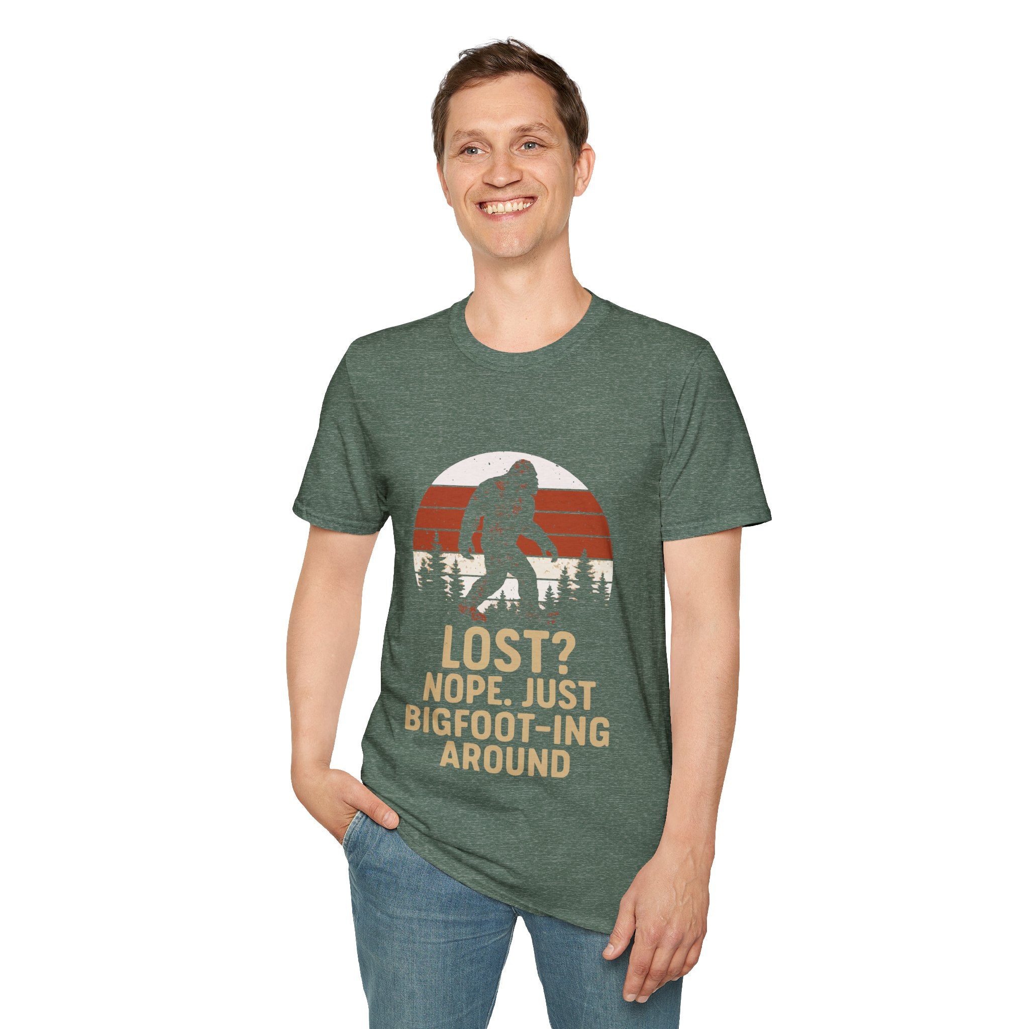 Bigfoot Adventure T-Shirt - Fun Unisex Tee for Nature Lovers, Casual Wear, Gift for Outdoorsy Friends, Hiking Gear, Unique Apparel