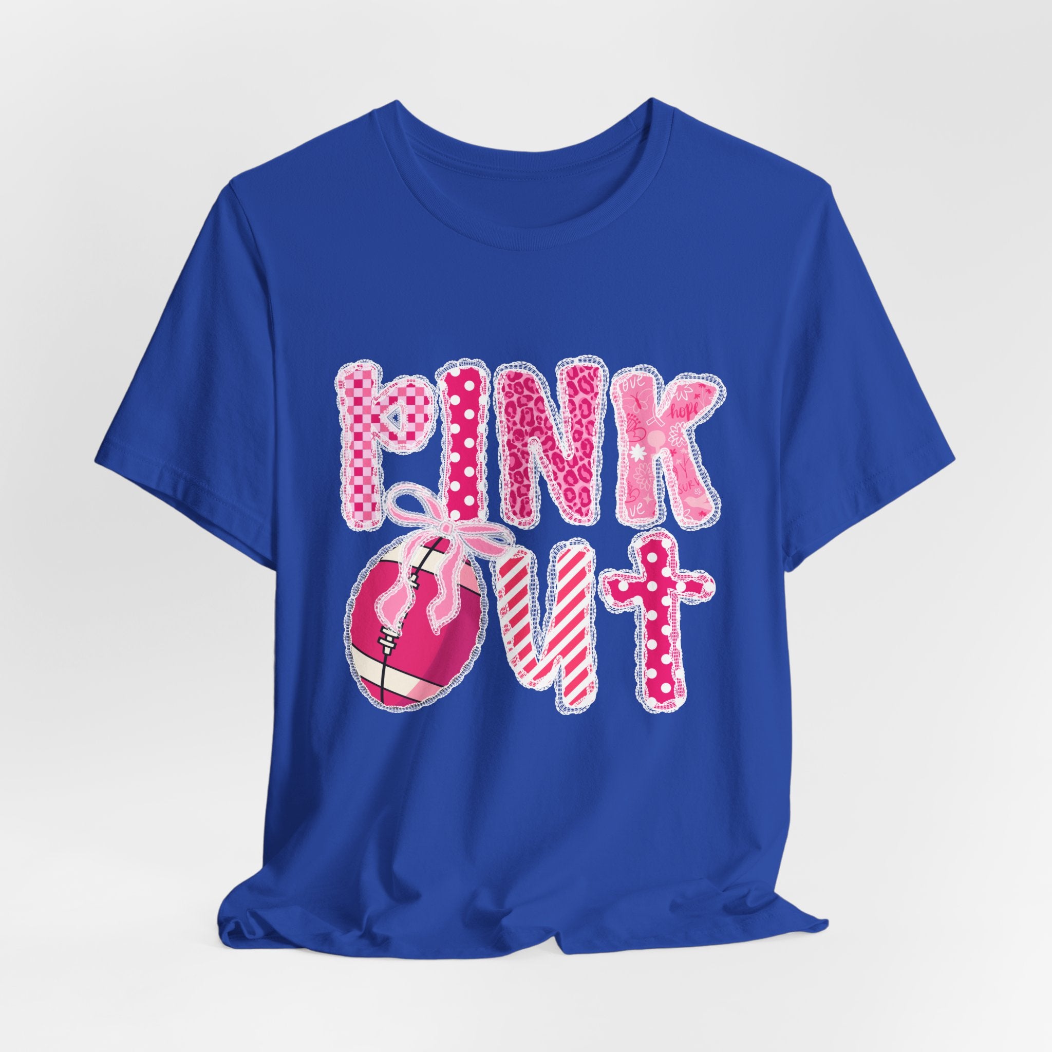 Cute Pink 'PINK OUT' Unisex Tee, Perfect for Breast Cancer Awareness, Casual Wear, Gift for Friends, Fundraising Events, or Team Spirit