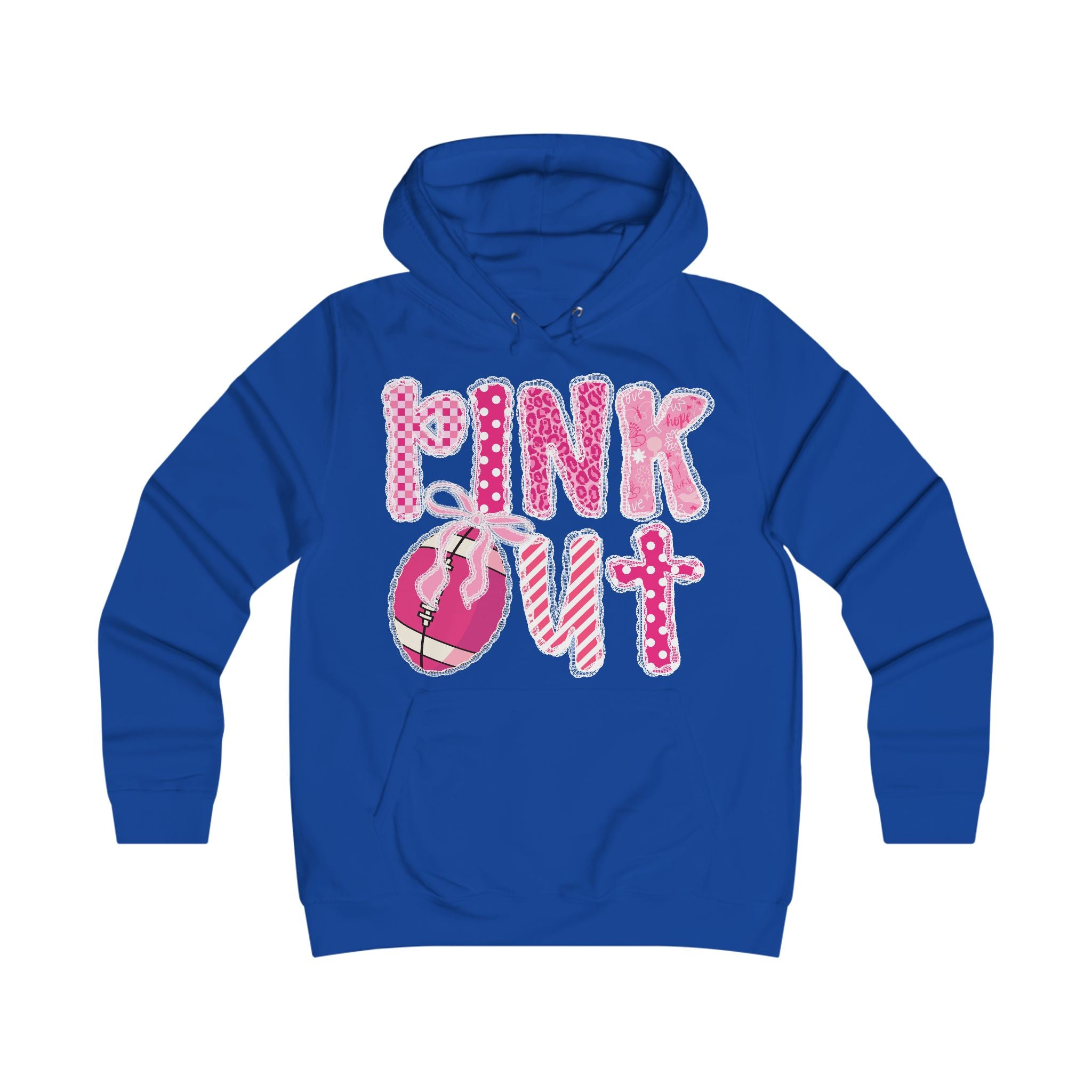 Girlie College Hoodie: Fun Casualwear for College Girls, Cute Sweatshirt, Perfect Gift for Students, Pink Out Event Gear, Everyday Style