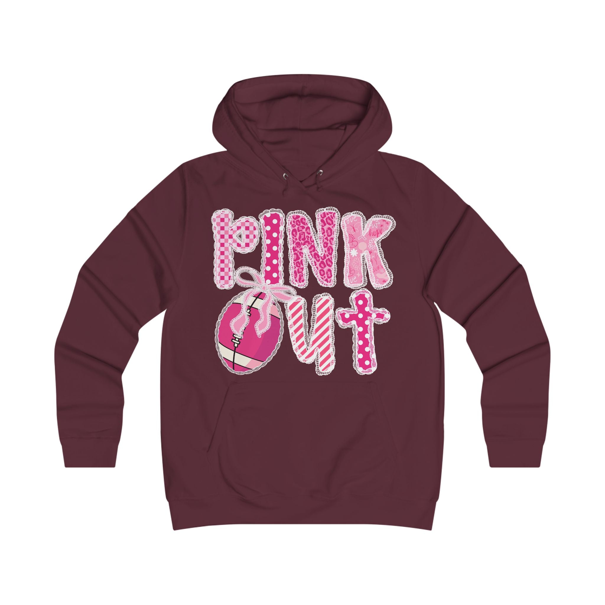 Girlie College Hoodie: Fun Casualwear for College Girls, Cute Sweatshirt, Perfect Gift for Students, Pink Out Event Gear, Everyday Style