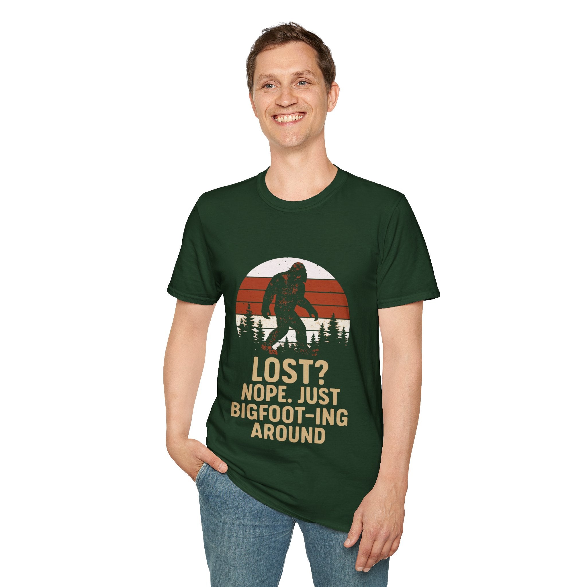 Bigfoot Adventure T-Shirt - Fun Unisex Tee for Nature Lovers, Casual Wear, Gift for Outdoorsy Friends, Hiking Gear, Unique Apparel