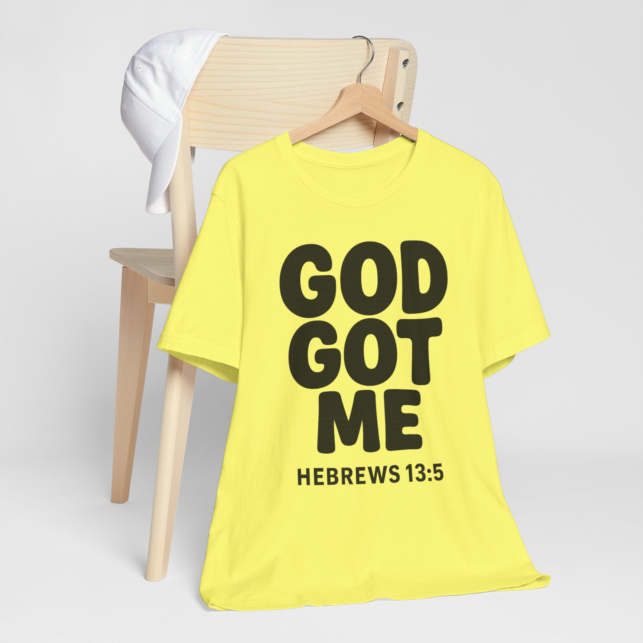 GOD GOT ME Religious T-Shirt, Christian Design. Clothing, Inspirational Tee, Faith Shirt, Unisex Jersey Short Sleeve Tee with