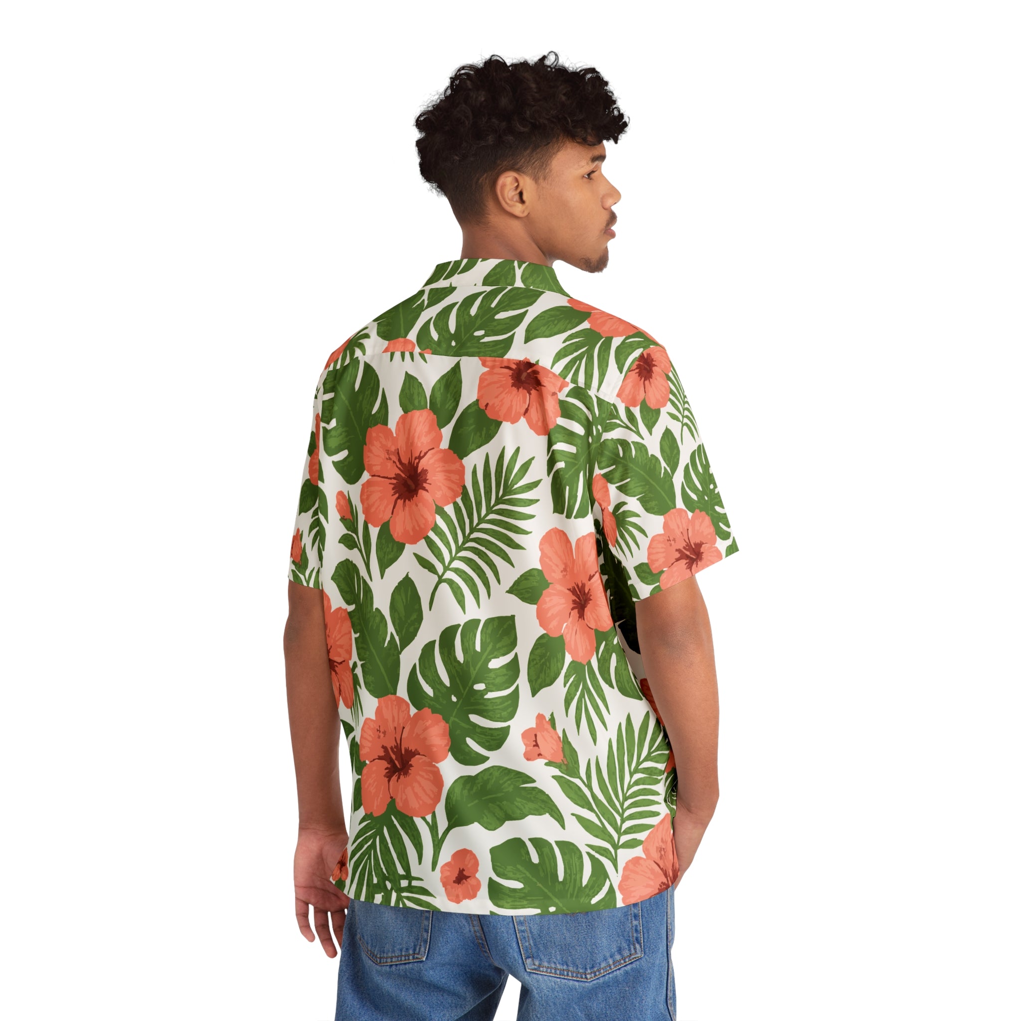 Men's Tropical Hawaiian Shirt, Summer Vibes, Beach Wear, Vacation Fashion, Luau Party Shirt, Trendy Casual Apparel