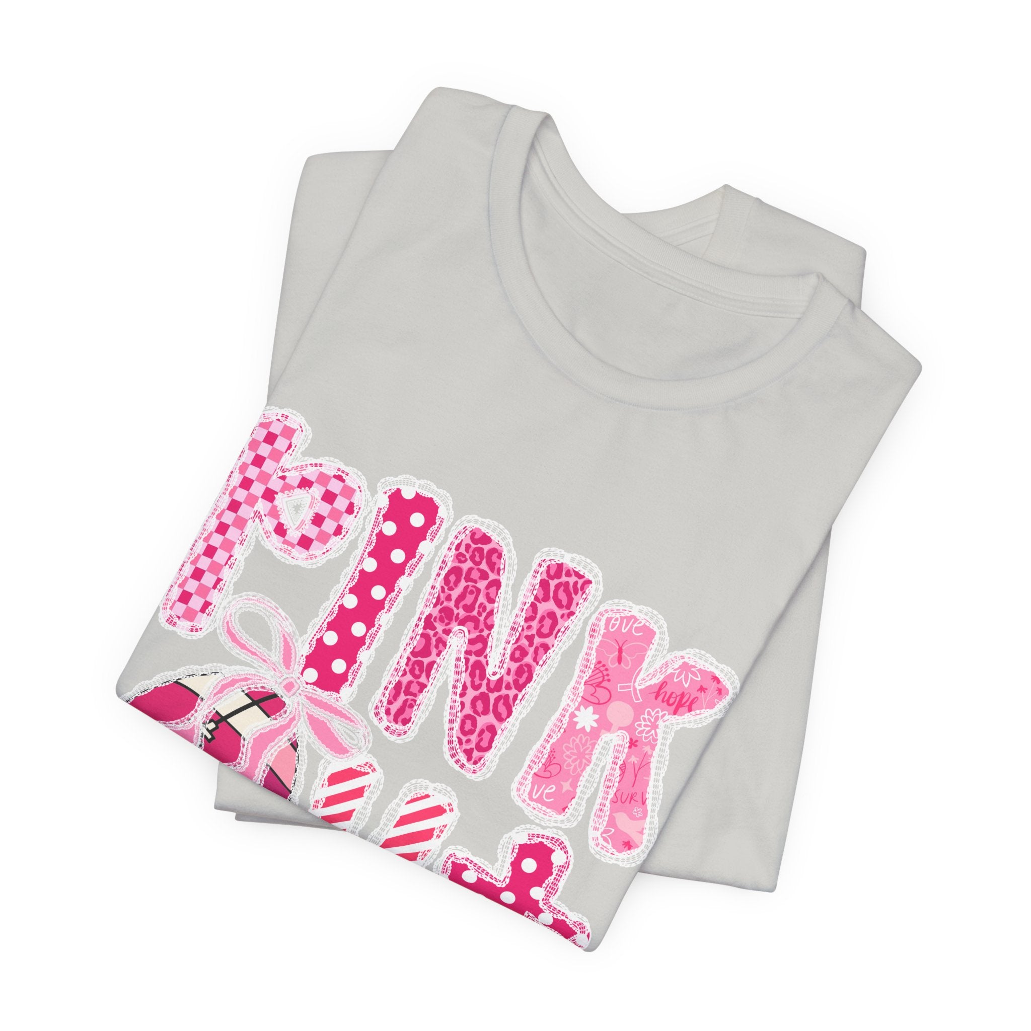 Cute Pink 'PINK OUT' Unisex Tee, Perfect for Breast Cancer Awareness, Casual Wear, Gift for Friends, Fundraising Events, or Team Spirit