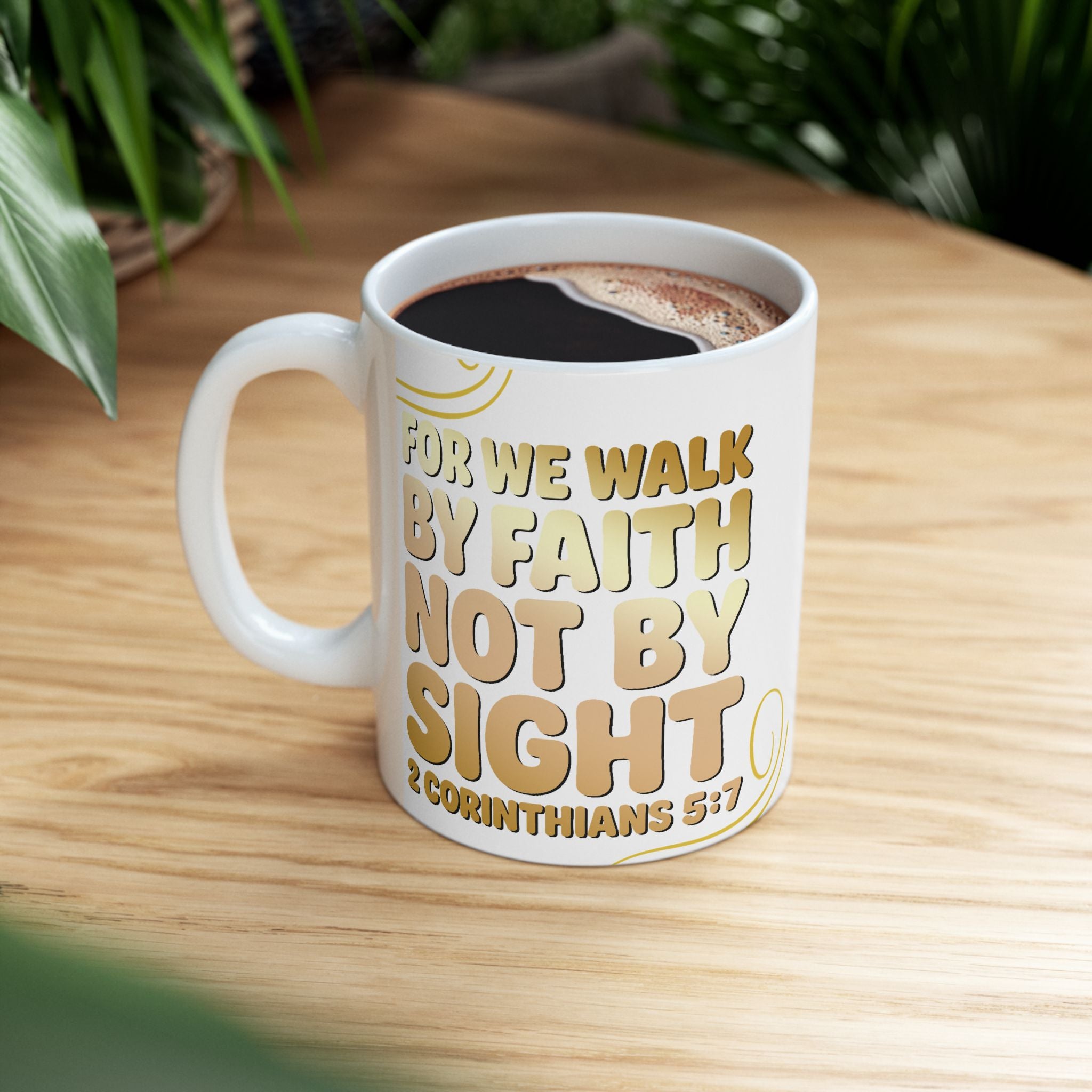 Faith-Inspired Ceramic Mug, Inspirational Coffee Cup for Daily Motivation, Bible Verse Gift, Christian Home Décor, Scripture Mug