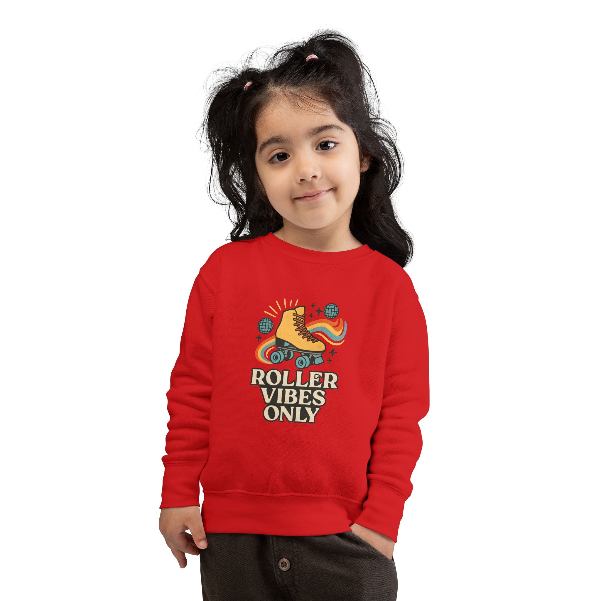 Toddler Roller Skating Sweatshirt, Cozy Toddler Hoodie, Skate Vibes Gift, Trendy Kids Apparel, Retro Roller Rink Style