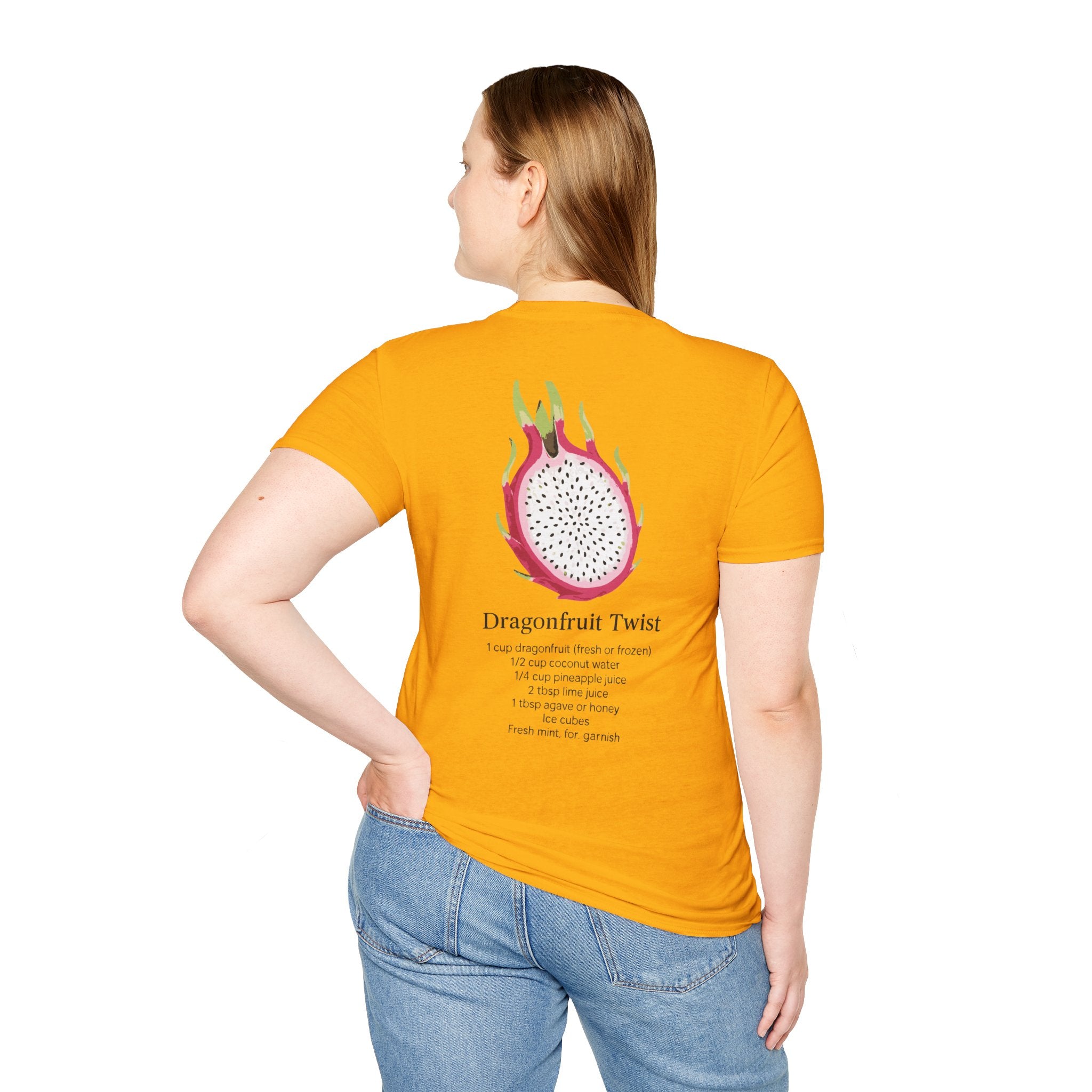 T-Shirt with Dragonfruit Design, Fun Summer Tee, Gift for Fruit Lovers, Cute Casual Wear, Vacation Outfit, Foodie Fashion