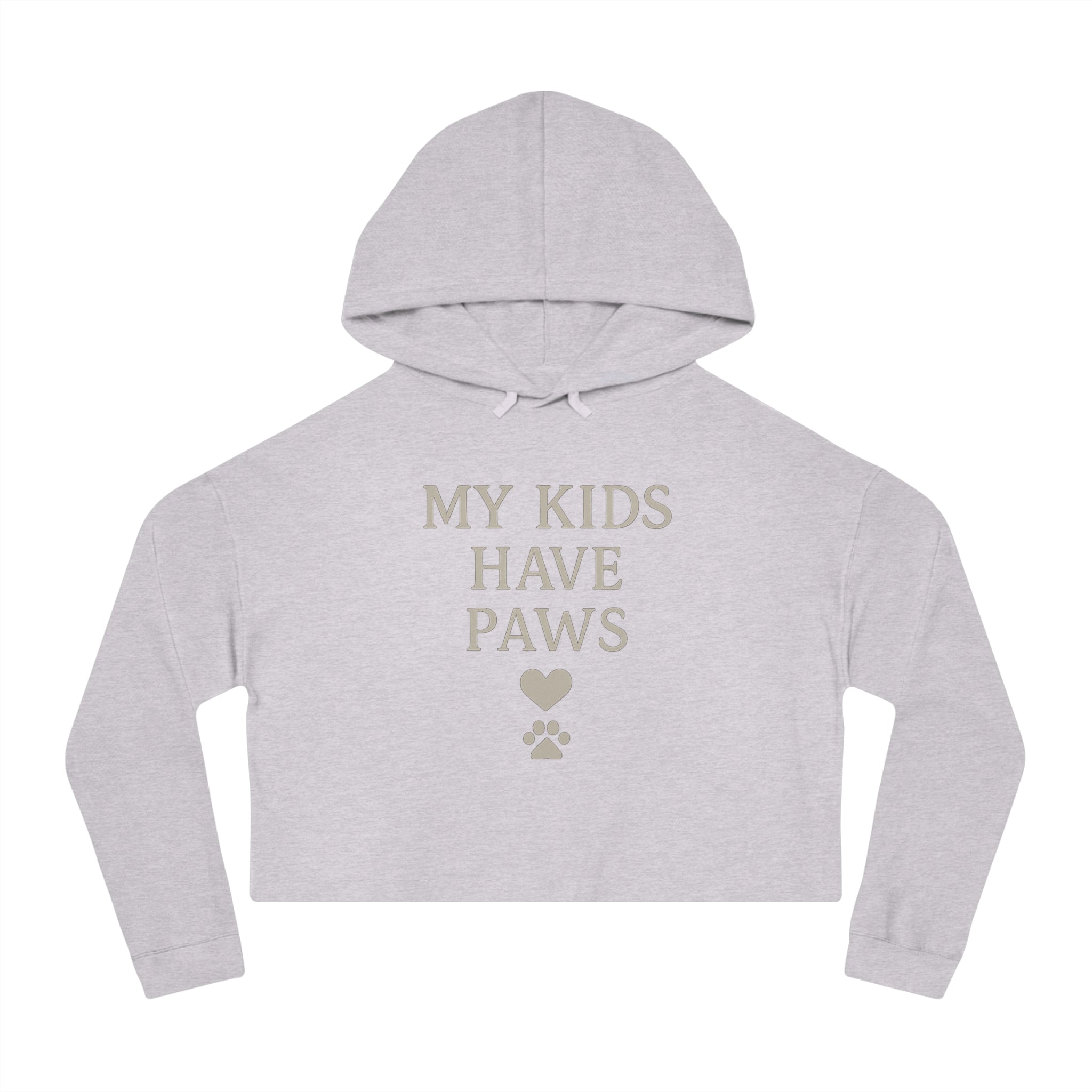 Camo Pet Lovers Cropped Hoodie - My Kids Have Paws Sweatshirt, Animal Lover Gift, Pet Mom Apparel, Trendy Hooded Top, Cozy Casual Wear