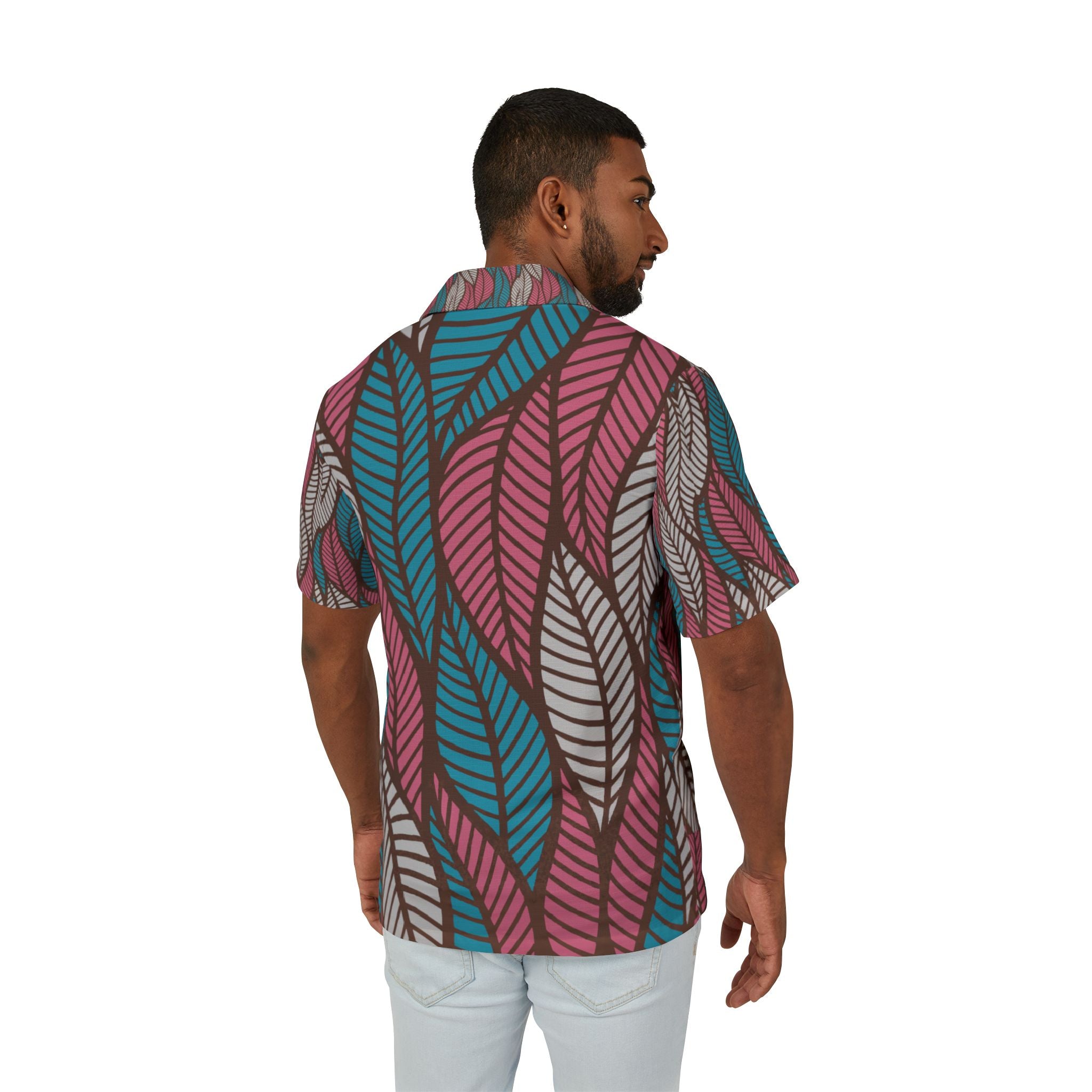 Vibrant Ankara Hawaiian Camp Shirt, Perfect for Summer Vacations, Beach Parties, Tropical Getaways, Casual Outfits, Travel Essentials