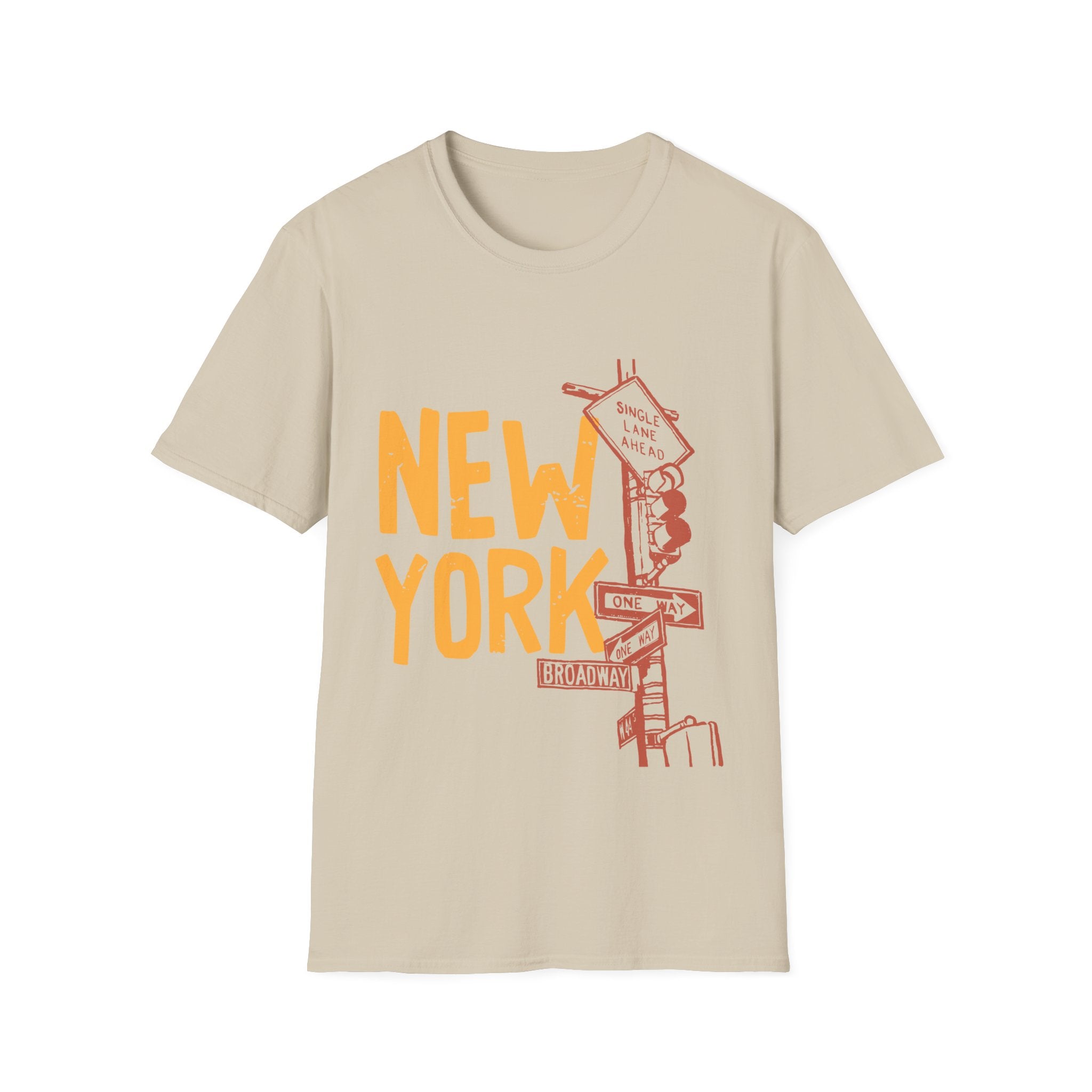 New York Skyline Unisex Softstyle T-Shirt, City Apparel, Travel Shirt, Gift for NYC Lovers, Casual Wear, Summer Fashion