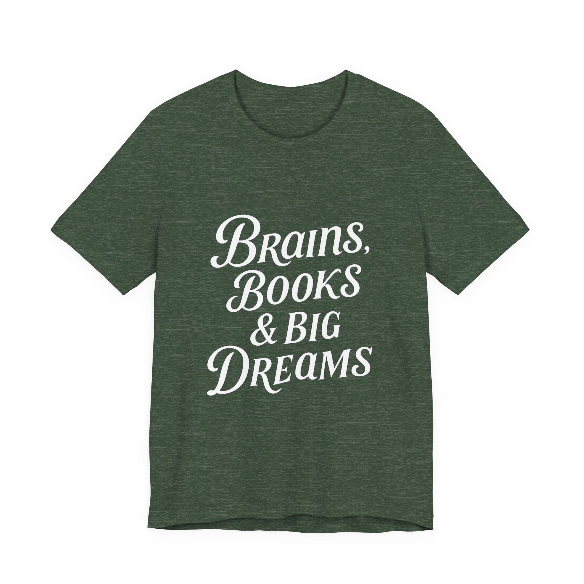 Brainiac Tee, Book Lover Shirt, Big Dreams T-Shirt, Unisex Graphic Top, Intellectual Clothing
