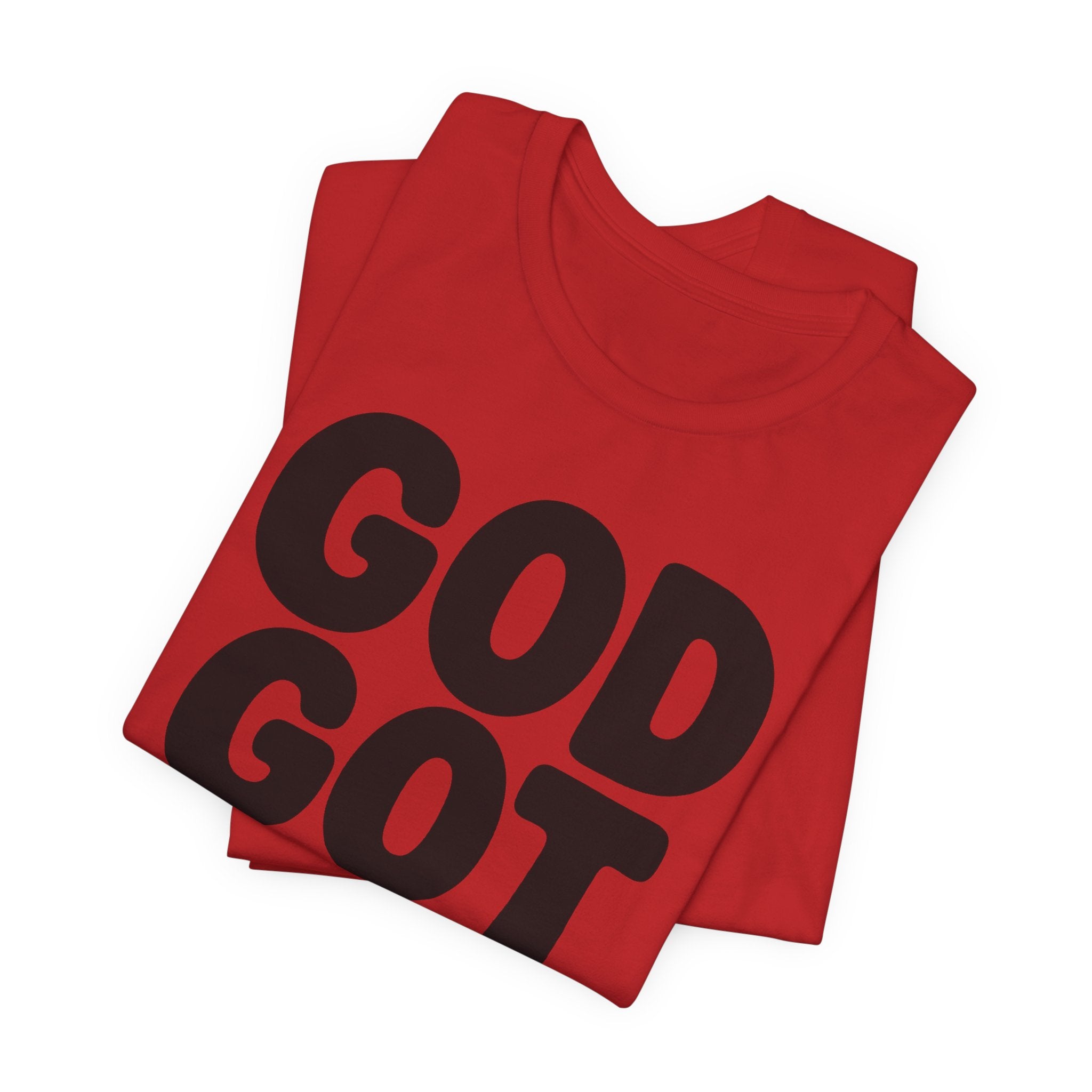 GOD GOT ME Religious T-Shirt, Christian Design. Clothing, Inspirational Tee, Faith Shirt, Unisex Jersey Short Sleeve Tee with
