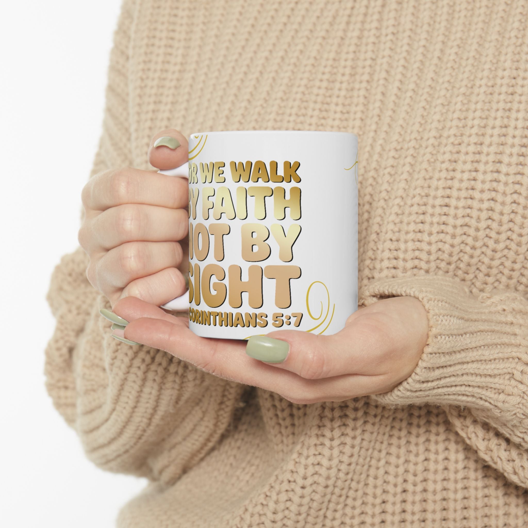 Faith-Inspired Ceramic Mug, Inspirational Coffee Cup for Daily Motivation, Bible Verse Gift, Christian Home Décor, Scripture Mug